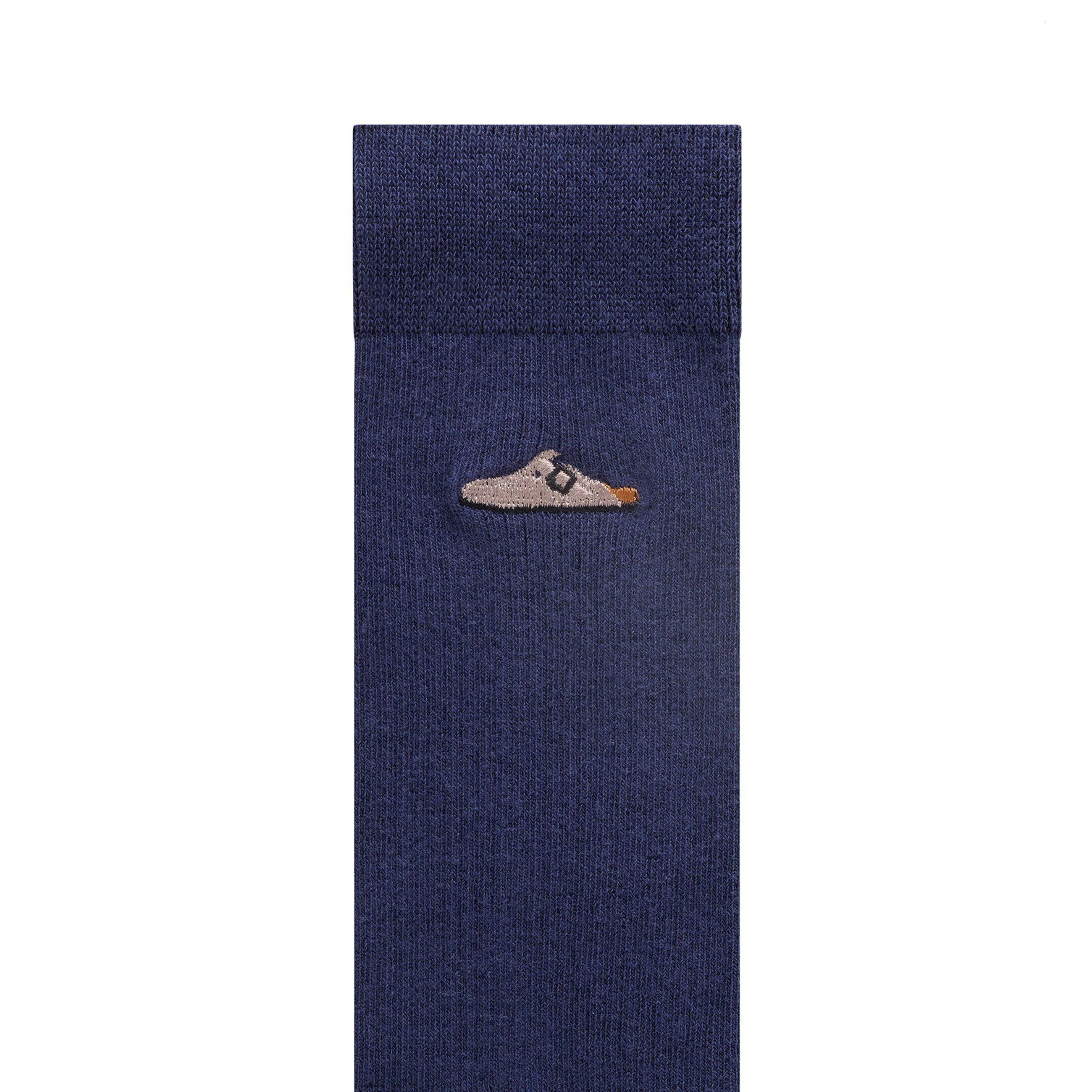 Cotton Rib Socks New Navy - Image 2