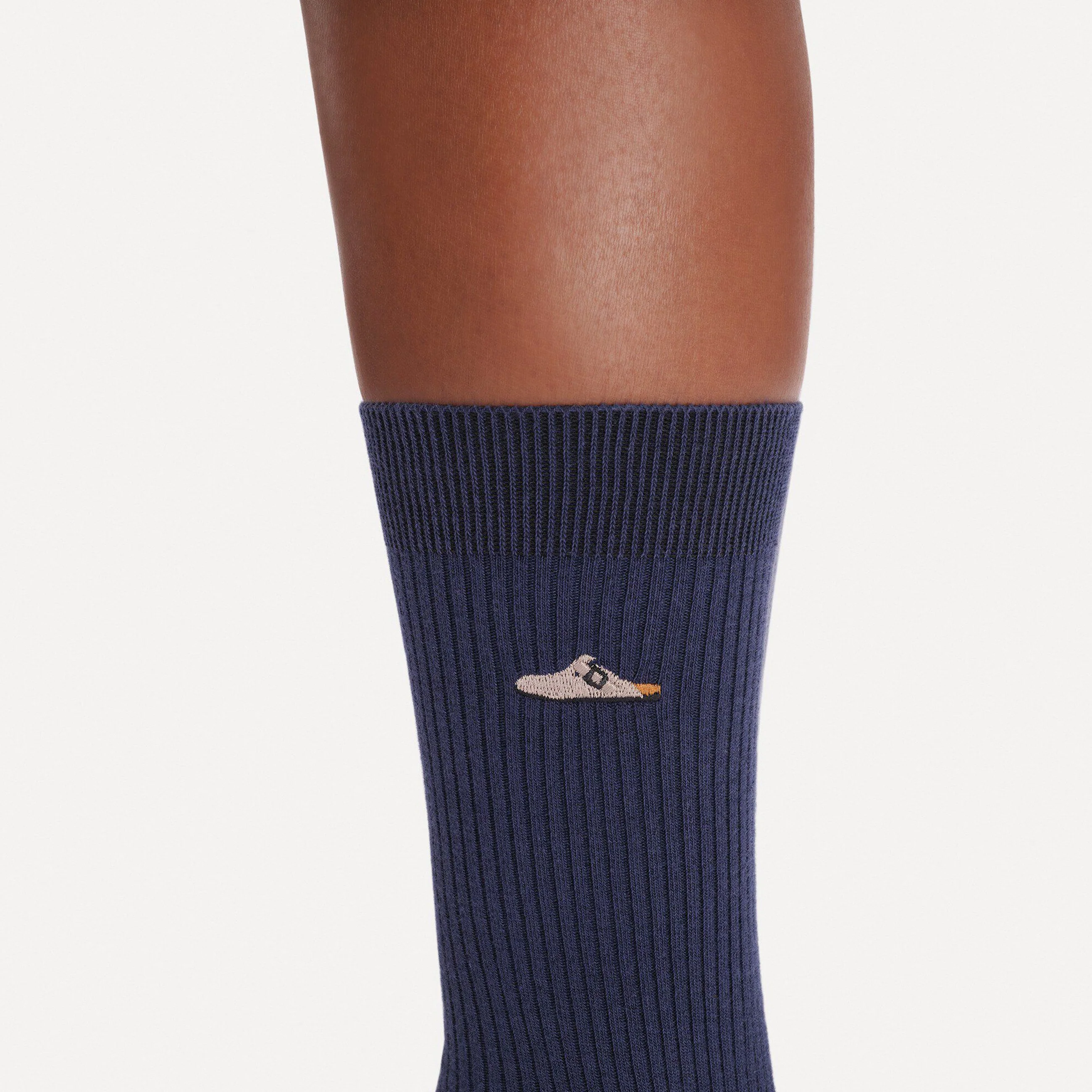 Cotton Rib Socks New Navy - Image 4