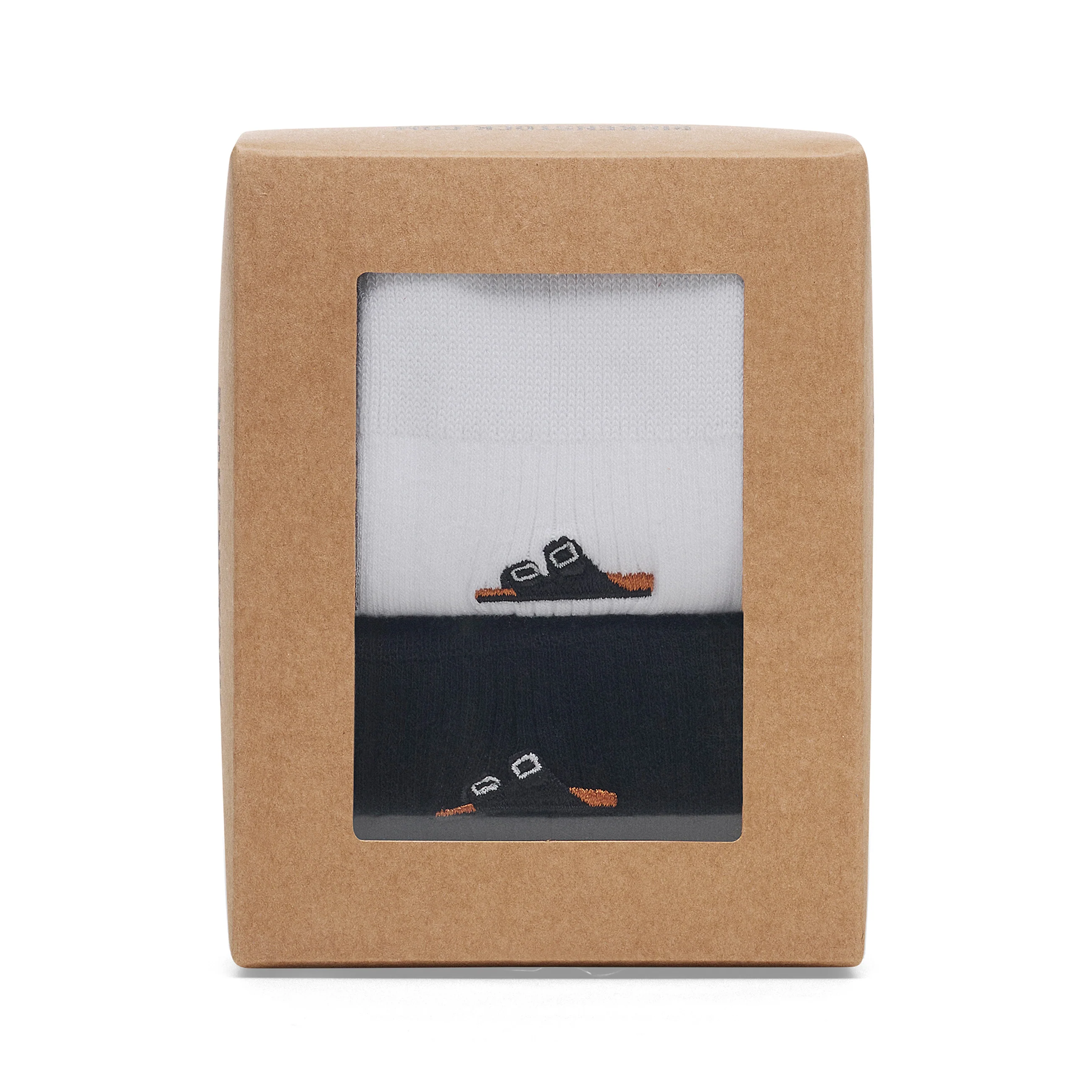 Cotton Rib Socks 2-Pack Gift Set Black & White - Image 4