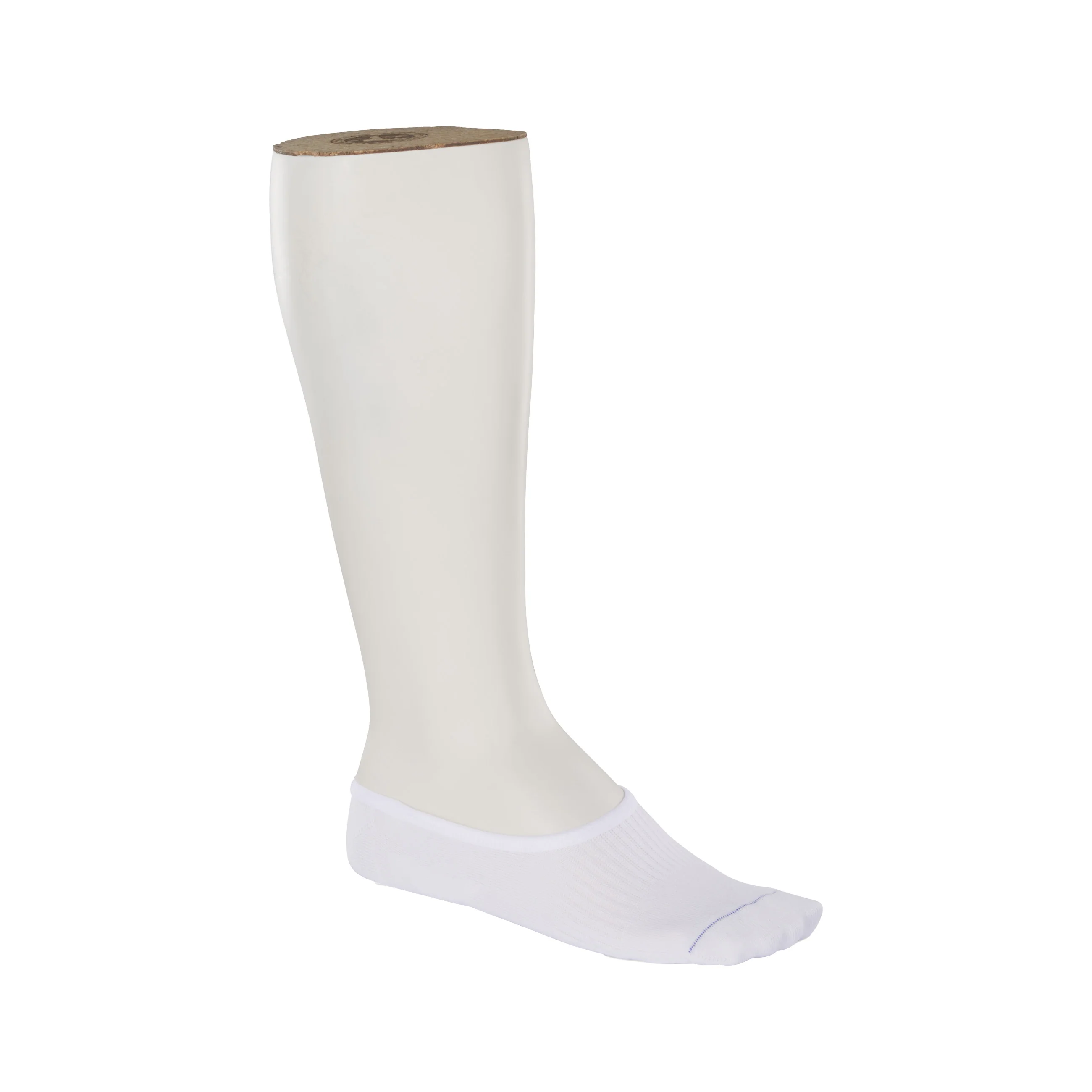 Cotton Sole Invisible Socks White