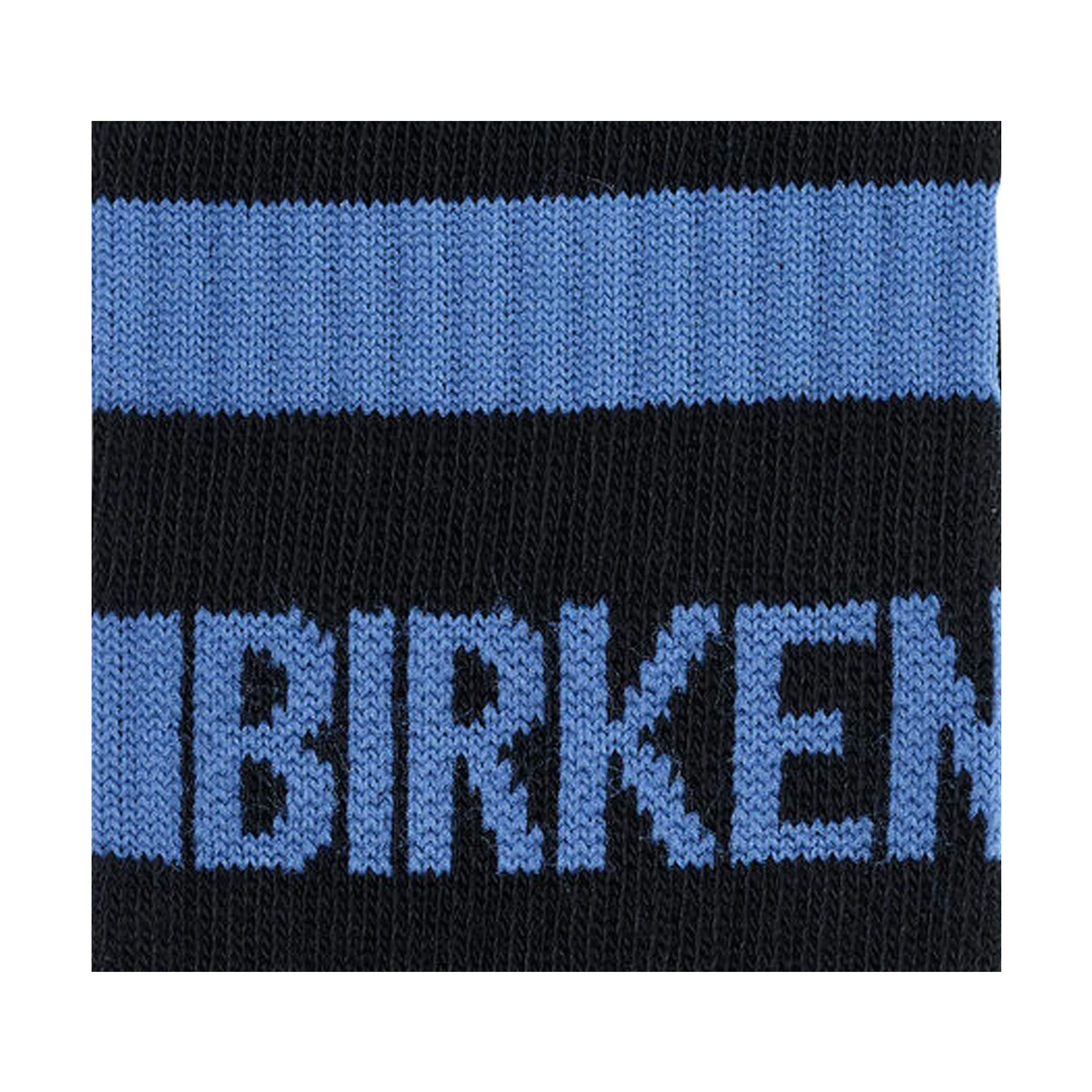 Cotton Crew Stripe Socks Black/Blue - Image 3