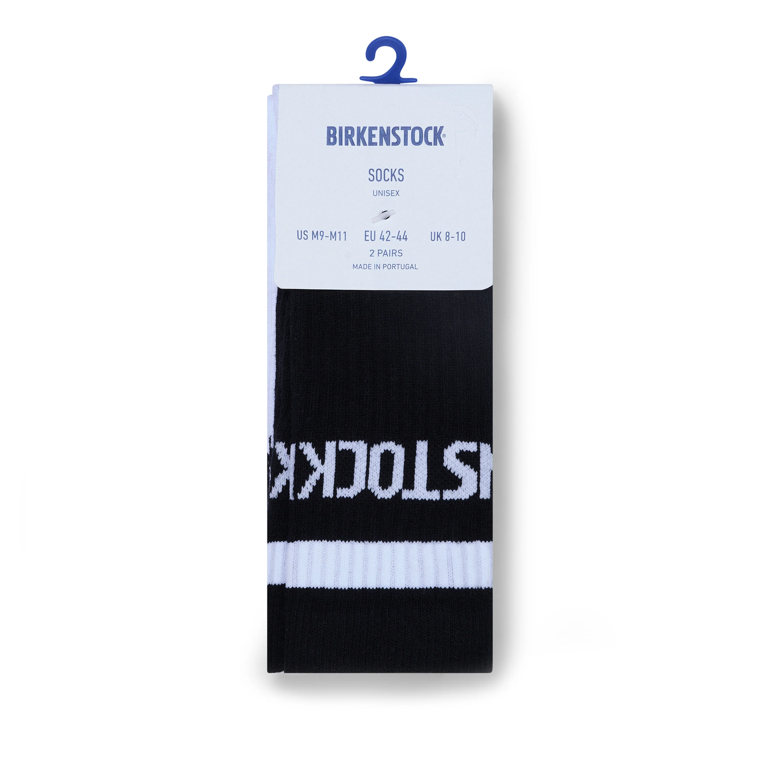 Cotton Crew Stripe Socks 2-Pack Black/White - Image 2