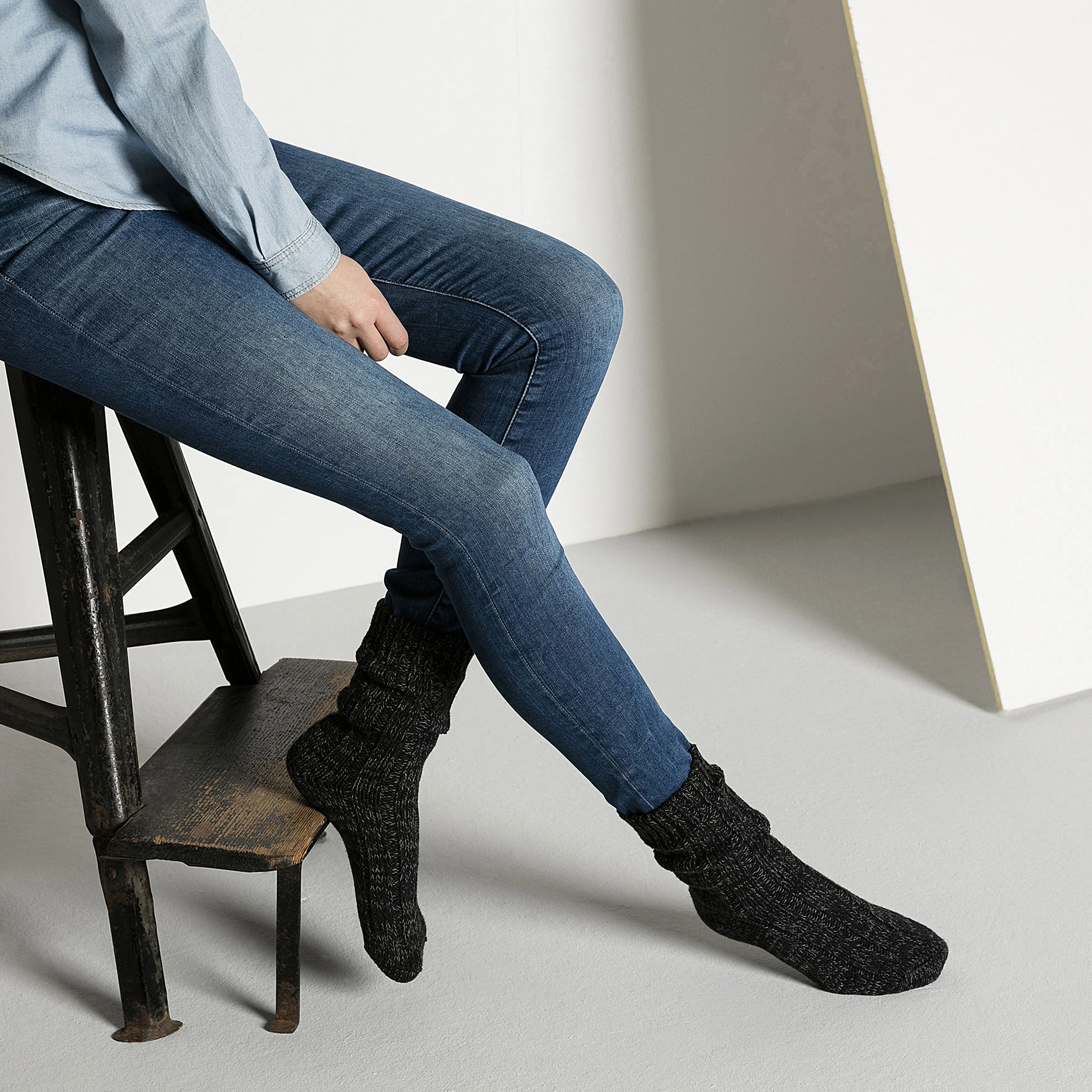 Cotton Twist Womens Socks Black - Image 4
