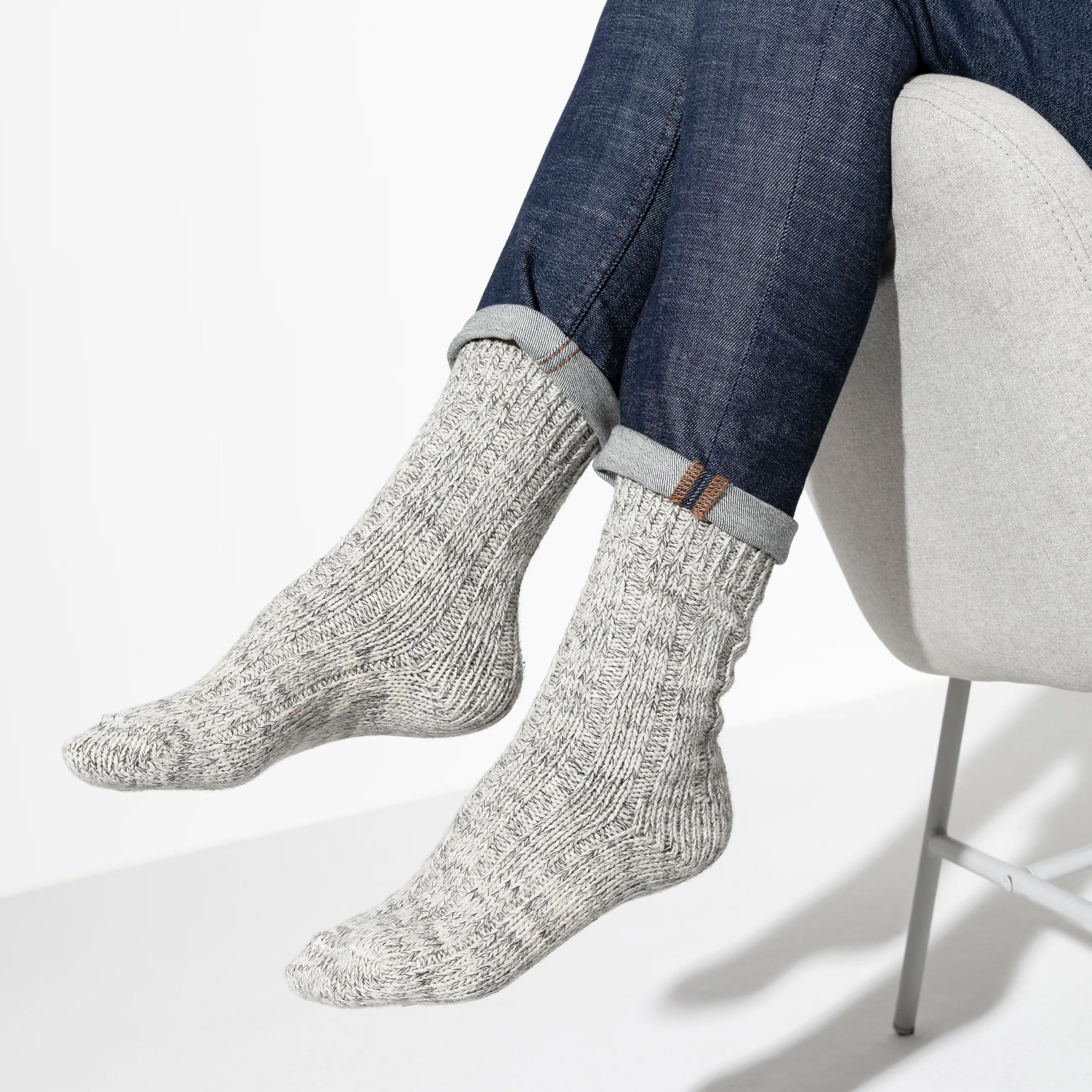 Cotton Twist Socks Light Grey - Image 3