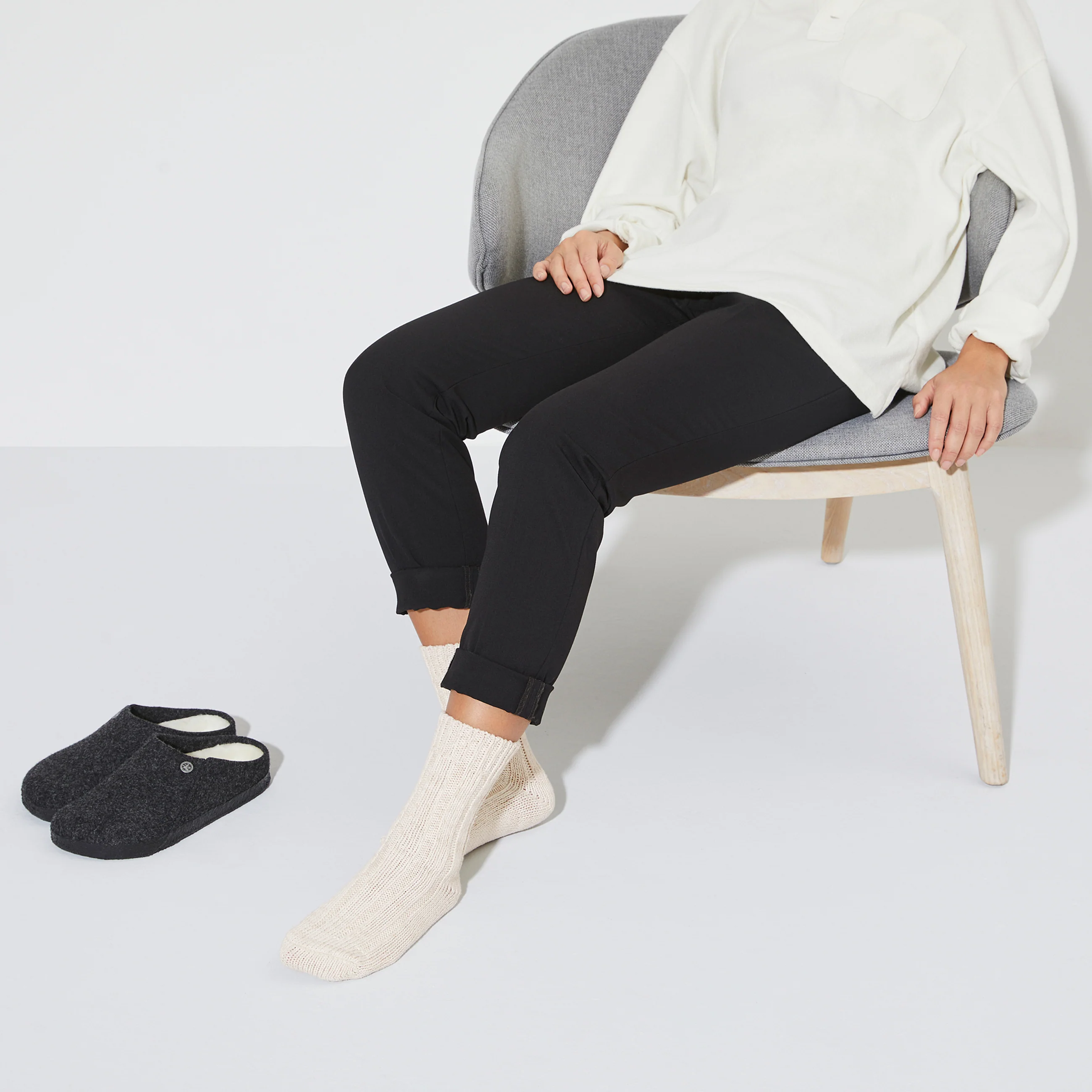 Cotton Twist Womens Socks Off White - Image 4
