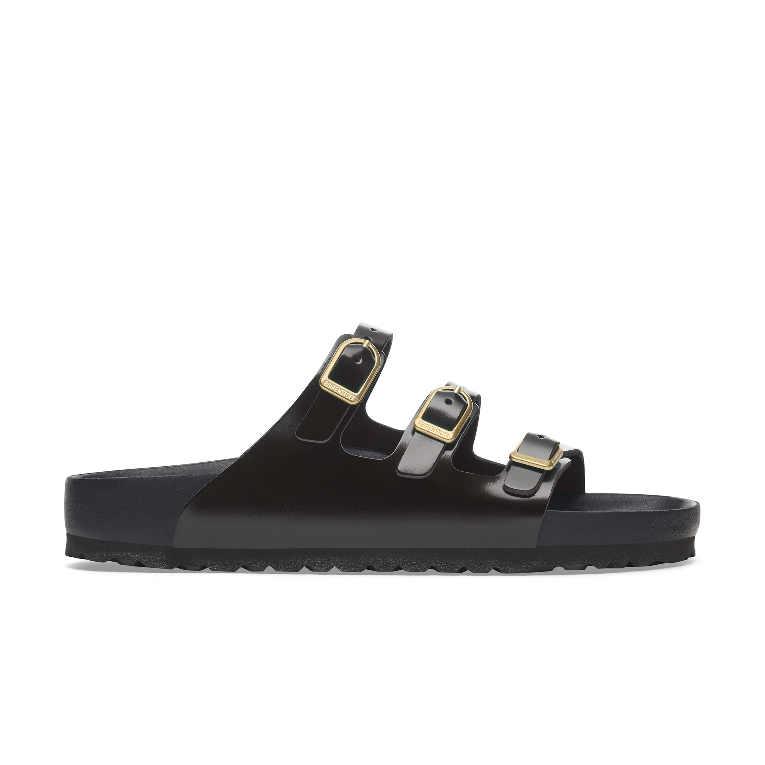 Florida D-Buckle Exquisite High Shine Black Natural Leather Patent - Image 2