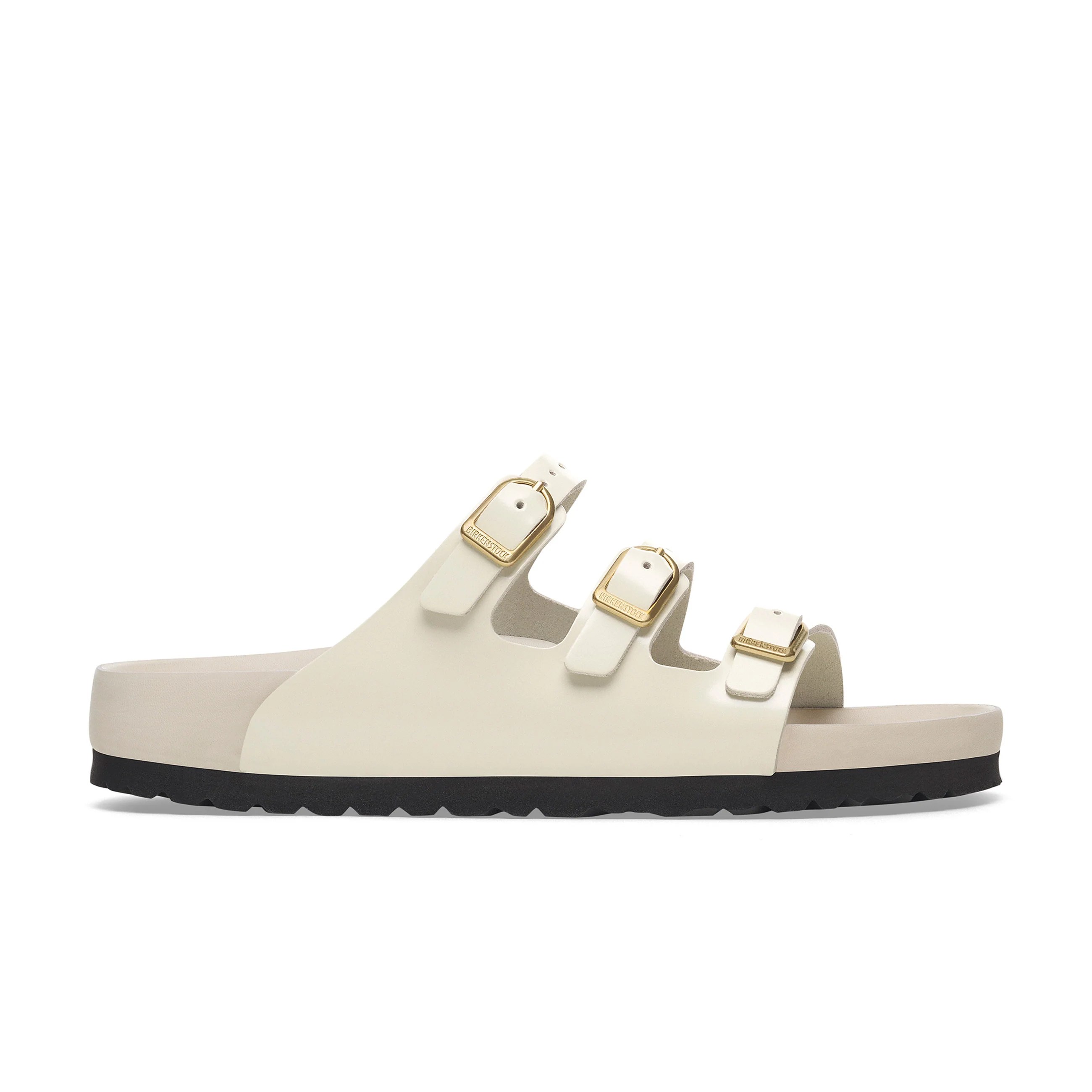 Florida D-Buckle Exquisite High Shine Ecru Natural Leather Patent - Image 2