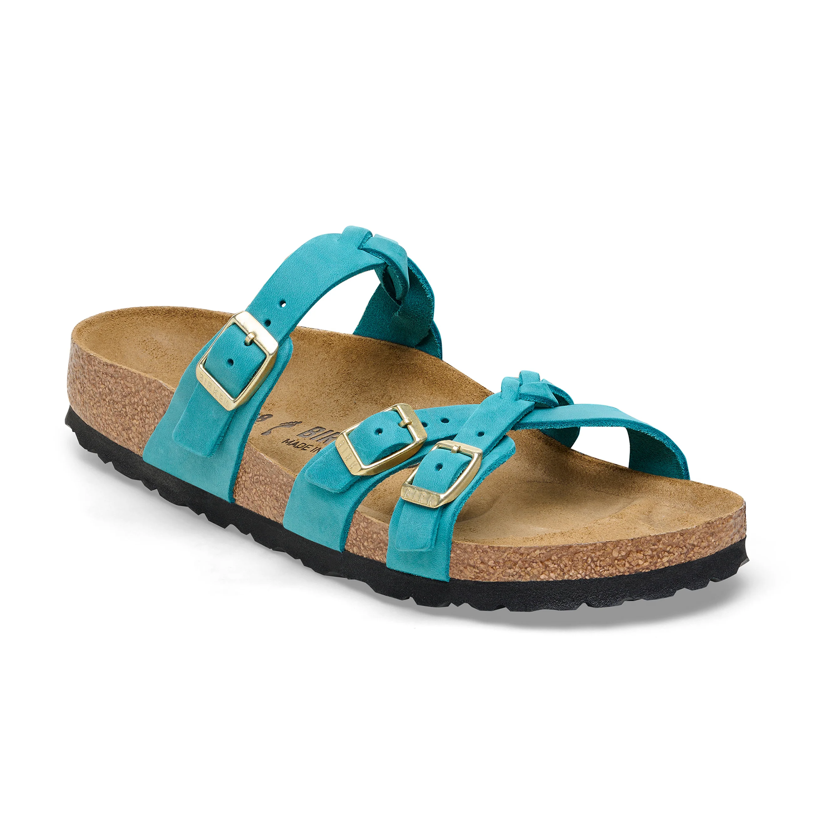 Franca Braided Biscay Bay Oiled Leather