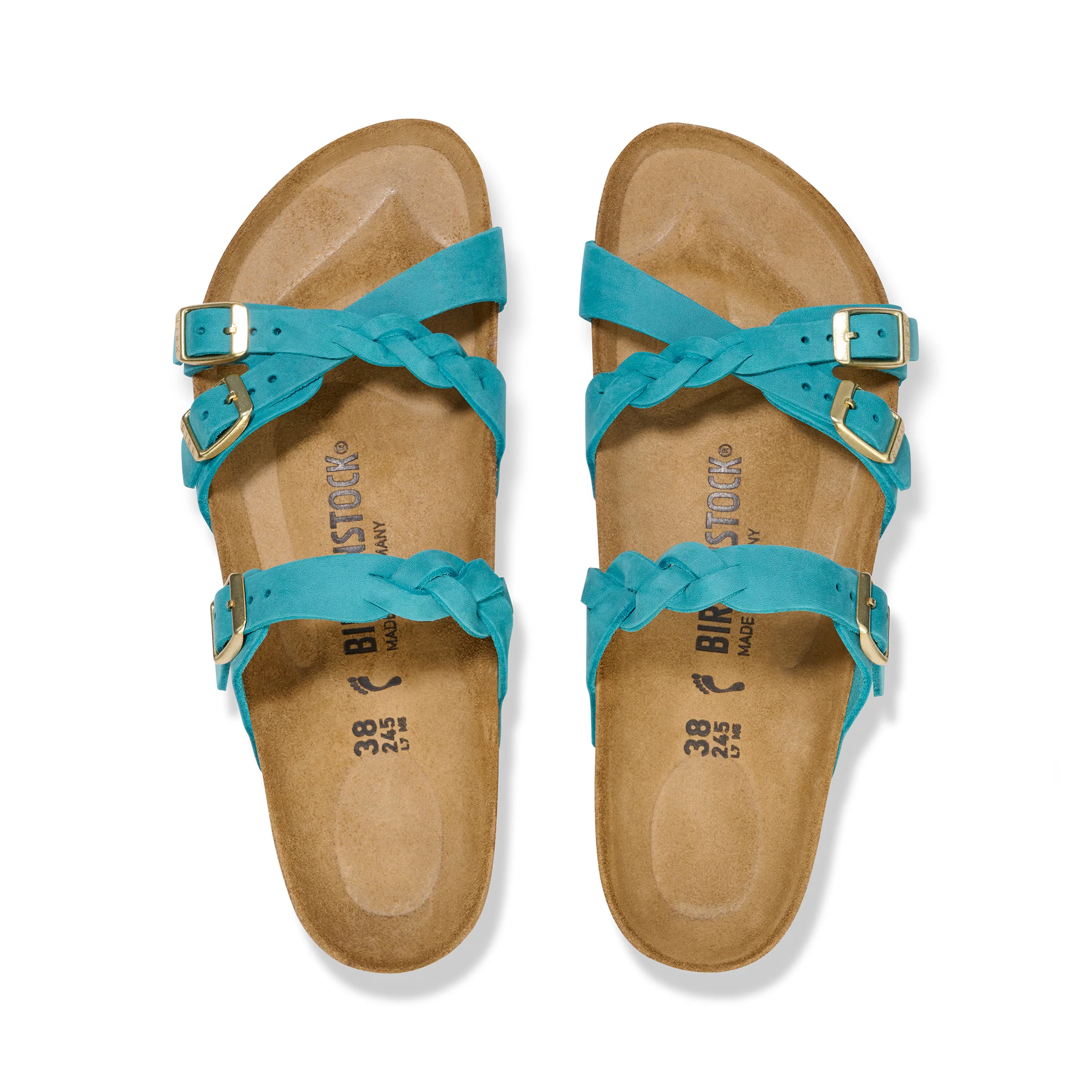 Franca Braided Biscay Bay Oiled Leather - Image 4