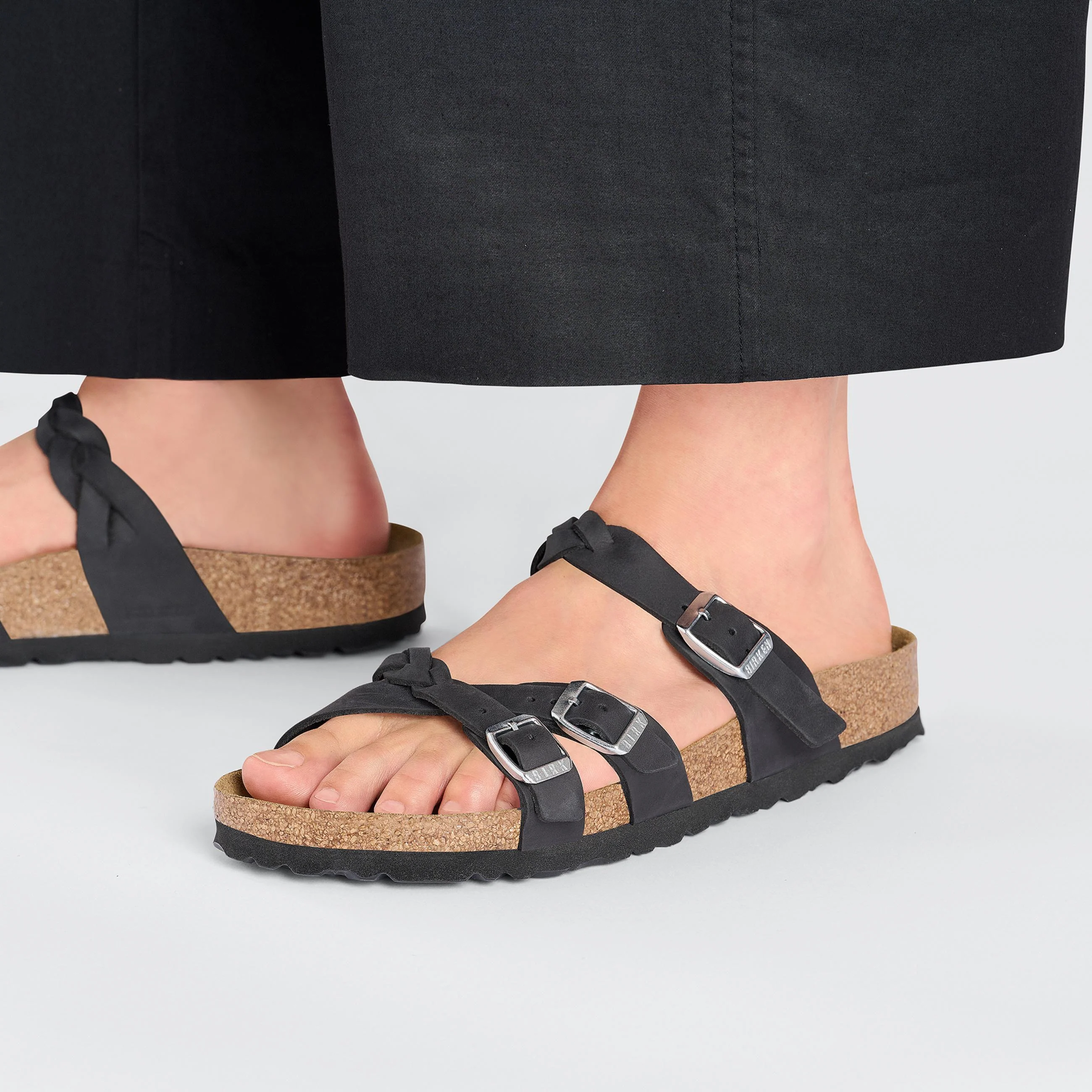 Franca Braided Black Oiled Leather - Image 6