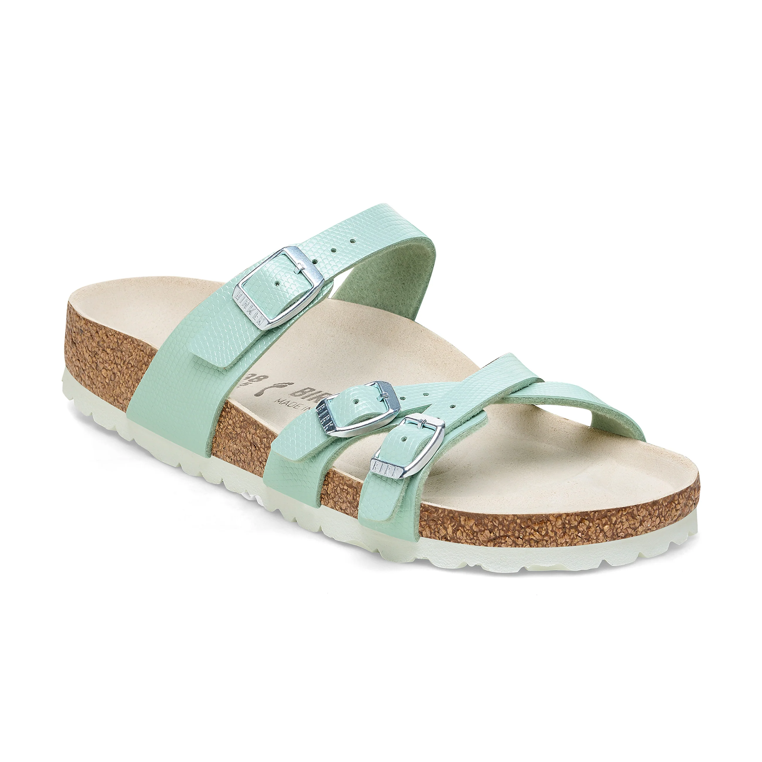Franca Shiny Embossed Surf Green Embossed Birko-Flor