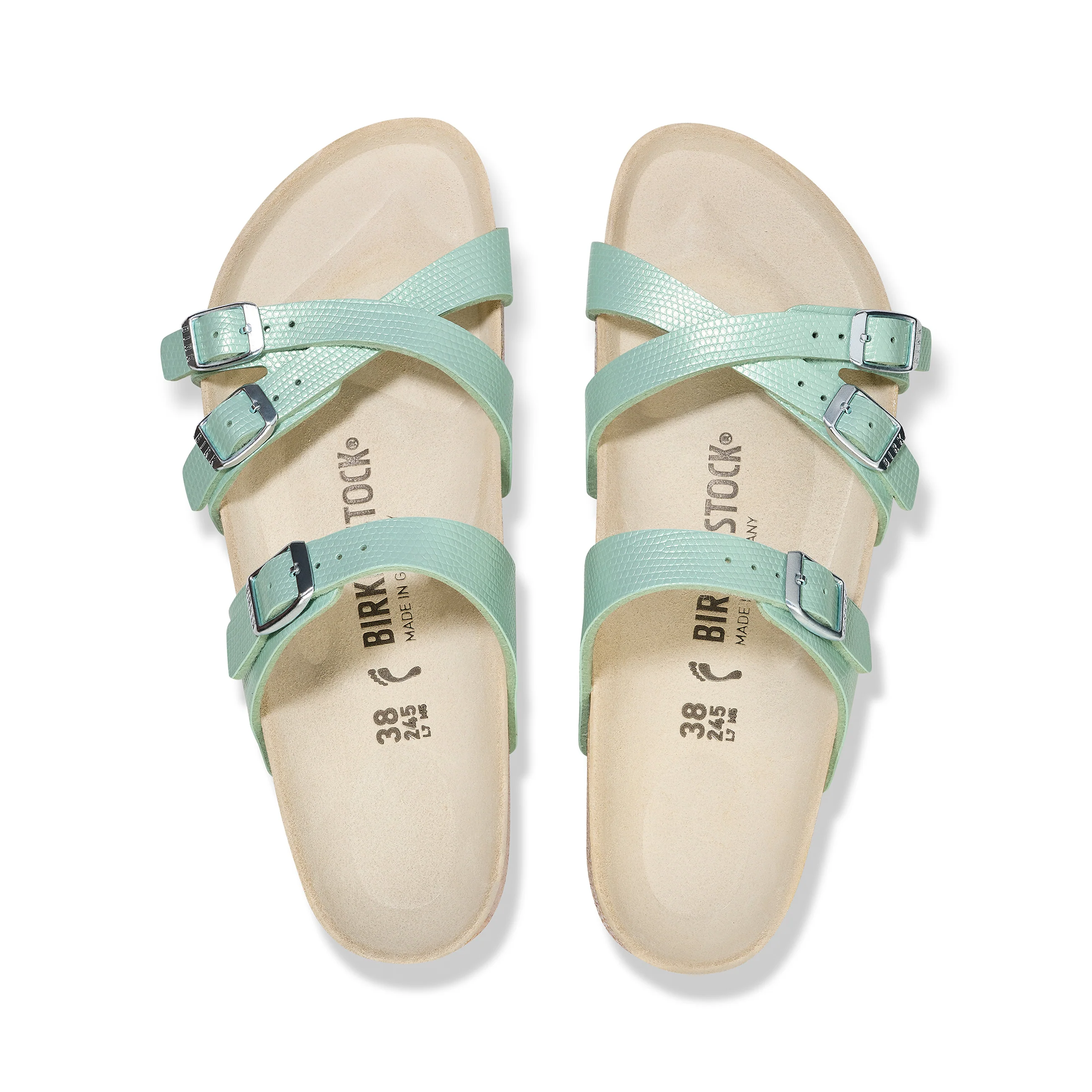 Franca Shiny Embossed Surf Green Embossed Birko-Flor - Image 3