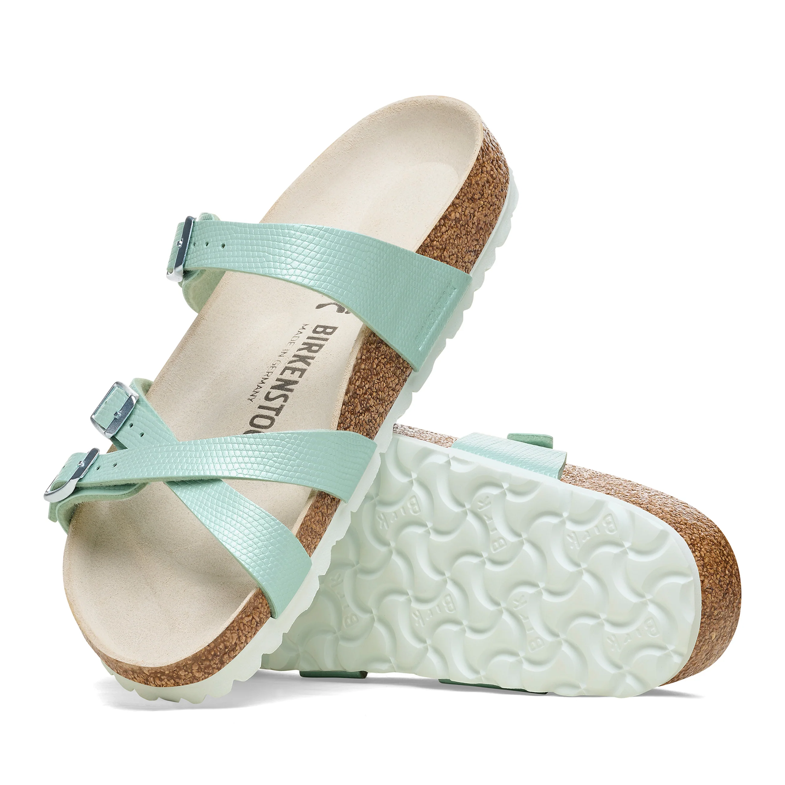 Franca Shiny Embossed Surf Green Embossed Birko-Flor - Image 4