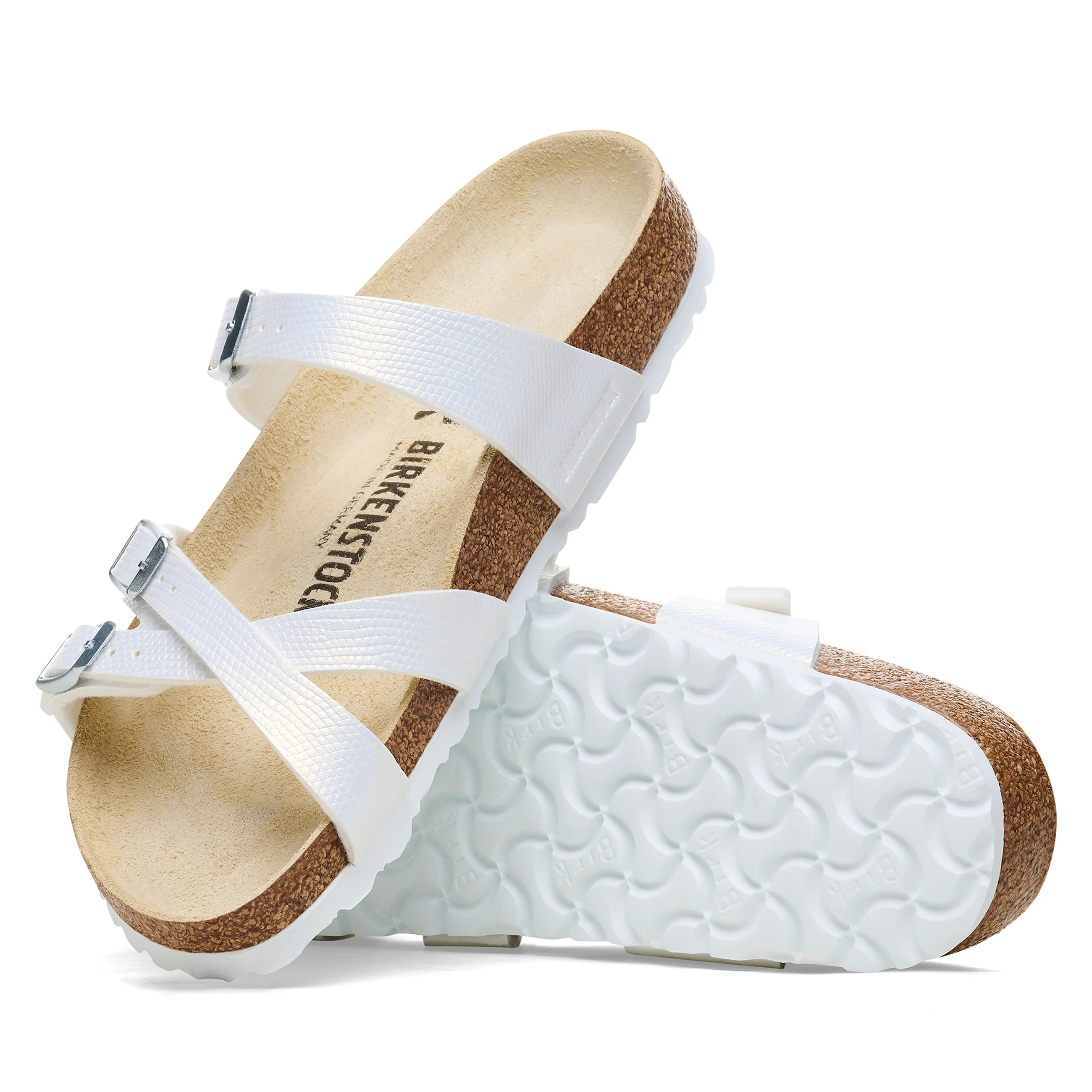 Franca Shiny Embossed White Embossed Birko-Flor - Image 4