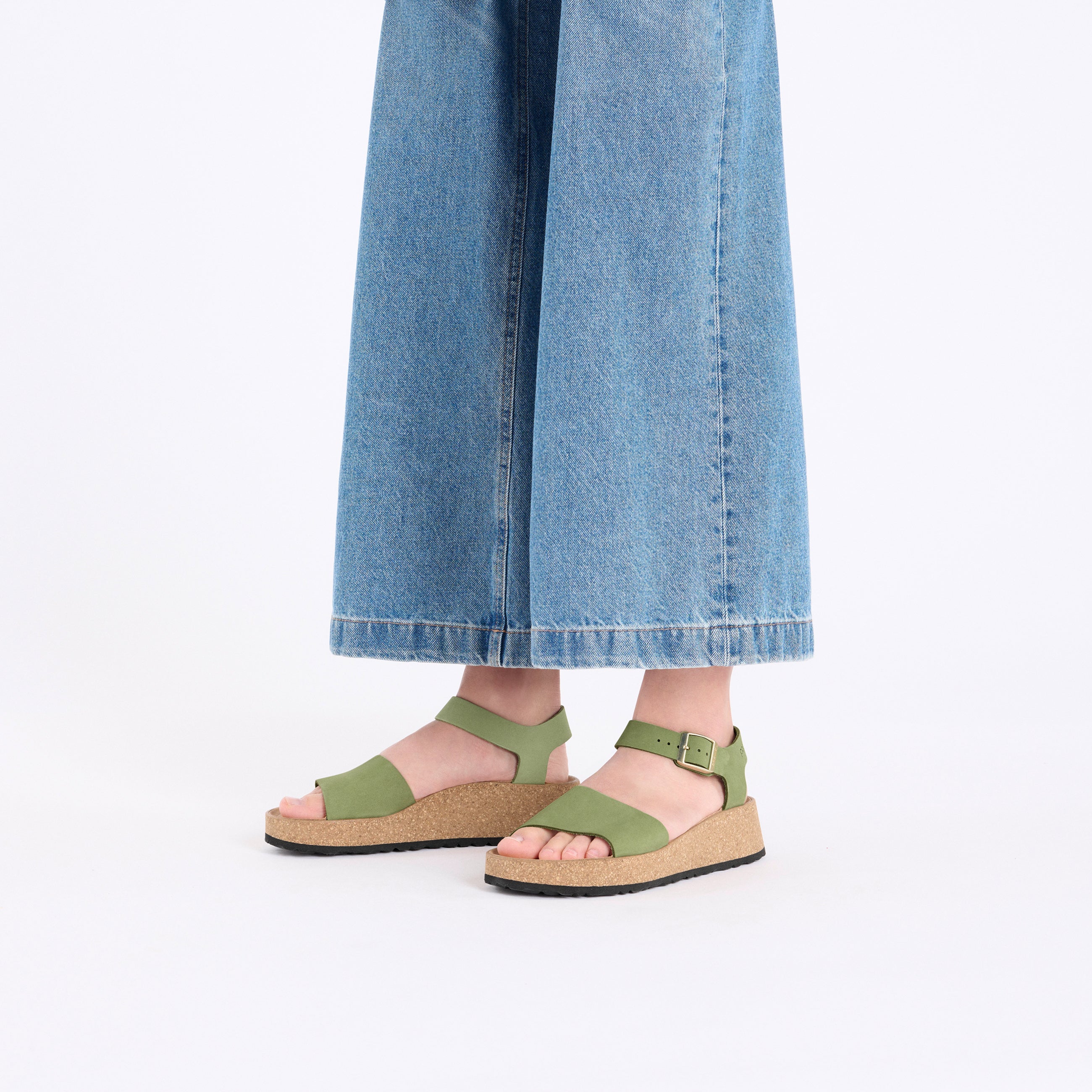 Glenda Green Tea Nubuck Leather - Image 4