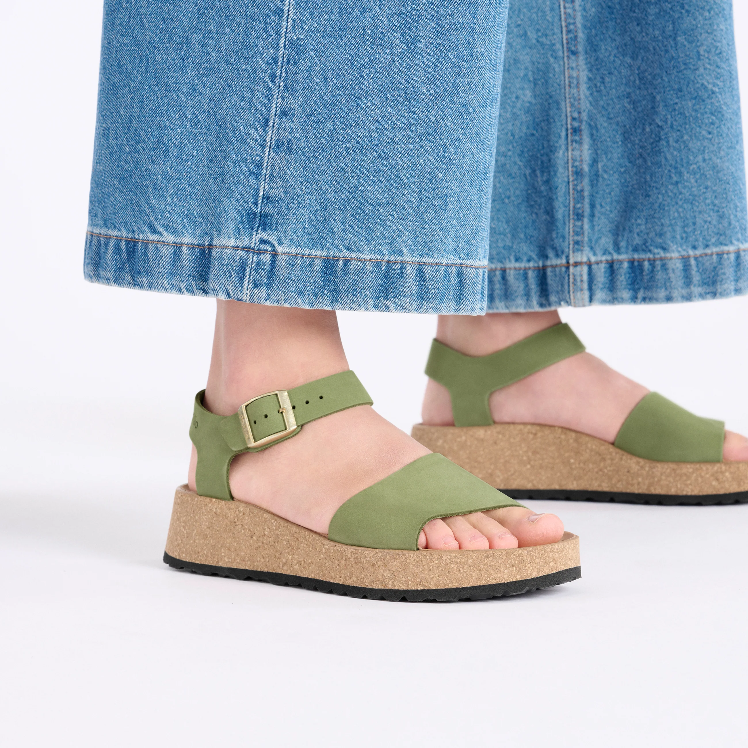Glenda Green Tea Nubuck Leather - Image 5