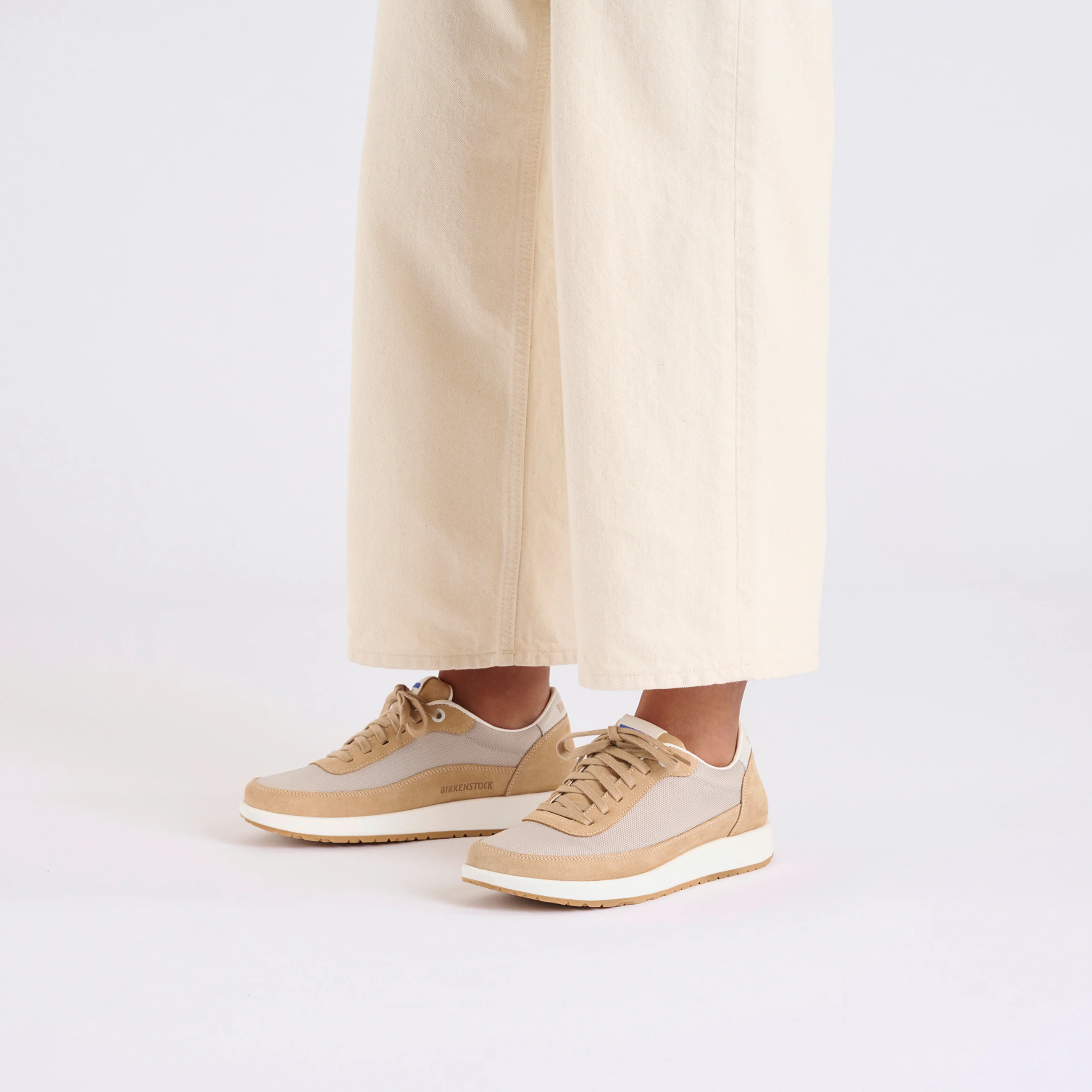 Honnef City New Beige/Eggshell Nylon Mesh/Suede Leather - Image 4