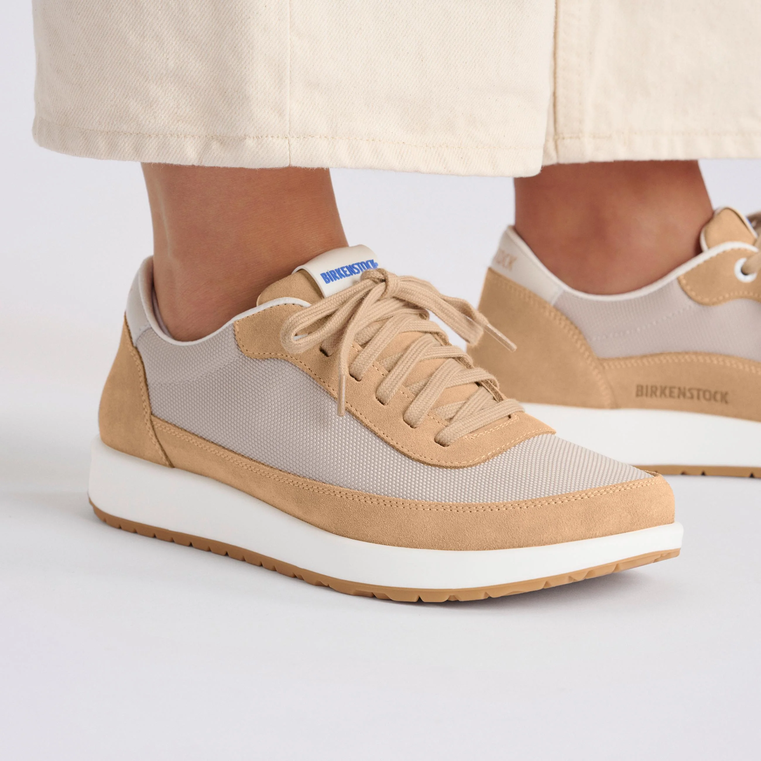 Honnef City New Beige/Eggshell Nylon Mesh/Suede Leather - Image 5