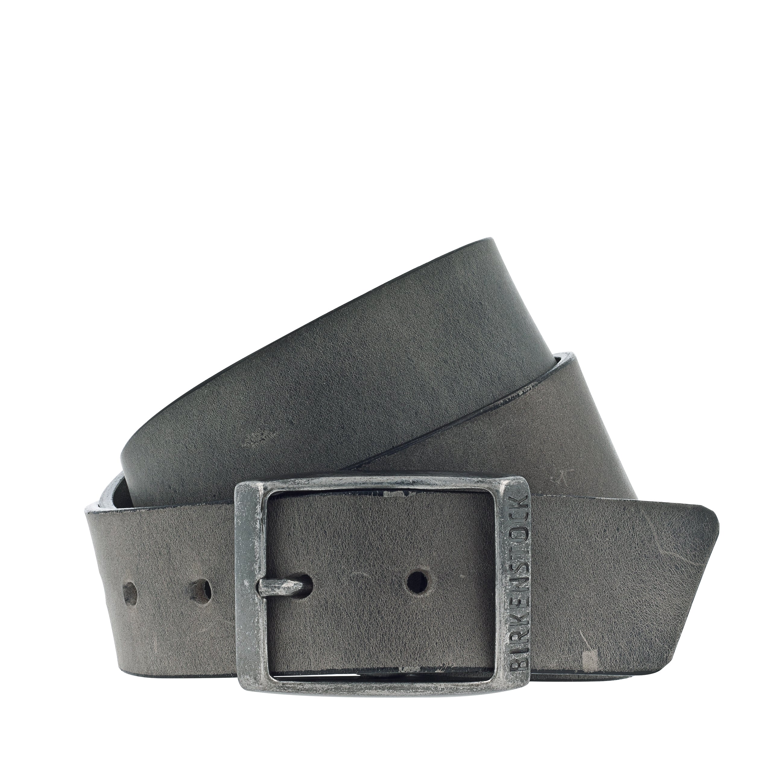 Kansas Belt Grey Oiled Leather 35mm One Size
