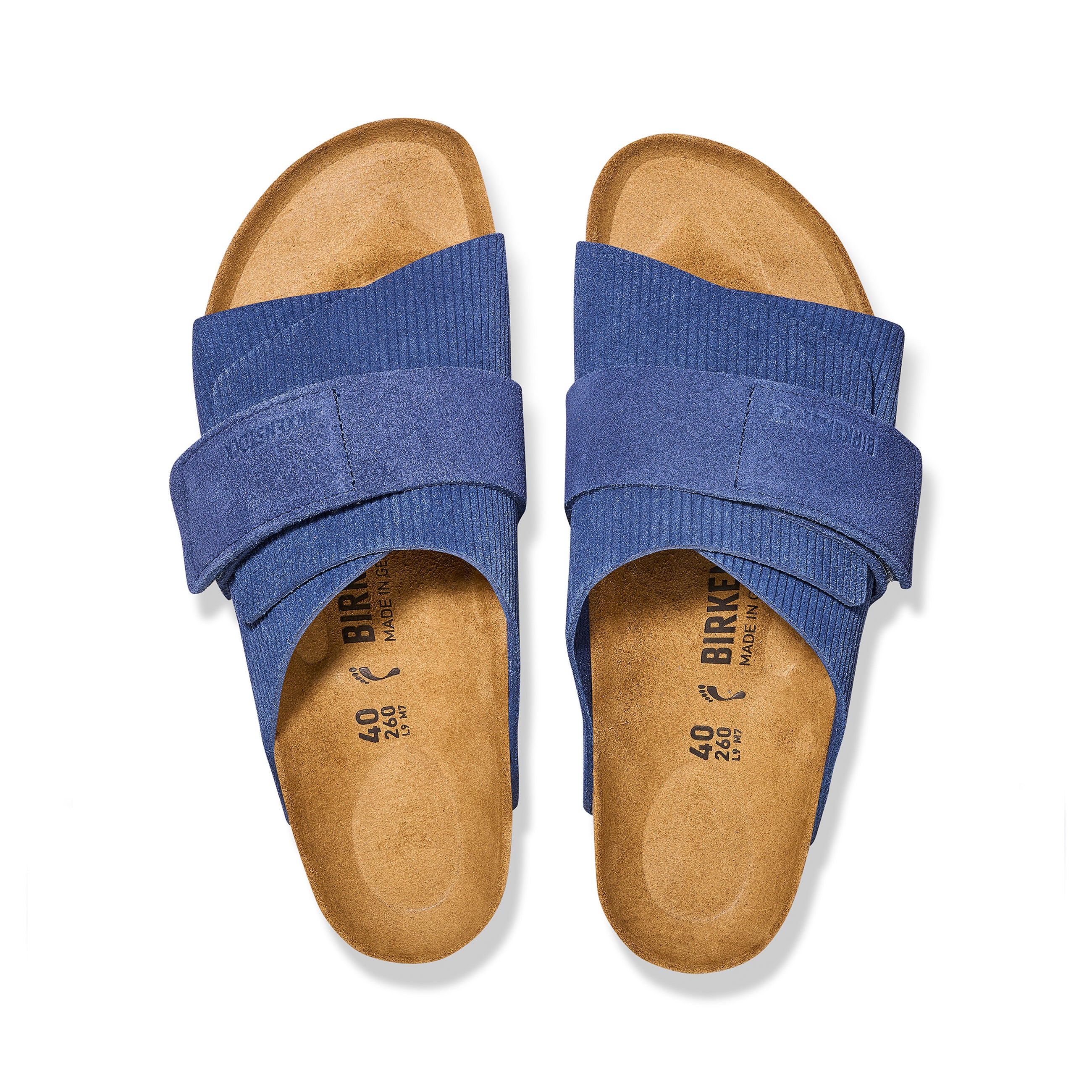 Kyoto Corduroy Indigo Embossed Suede Leather - Image 3