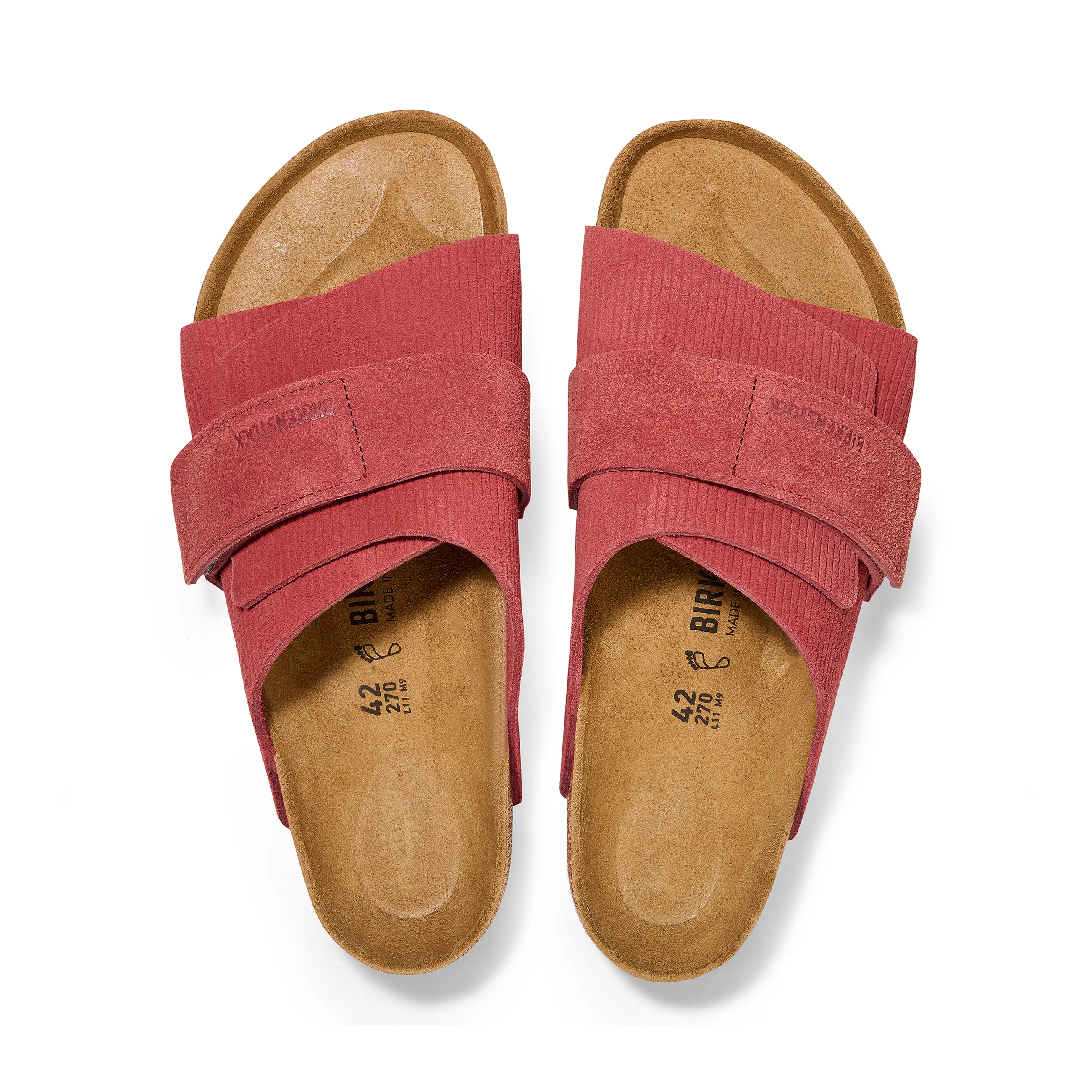 Kyoto Corduroy Sienna Red Embossed Suede - Image 3