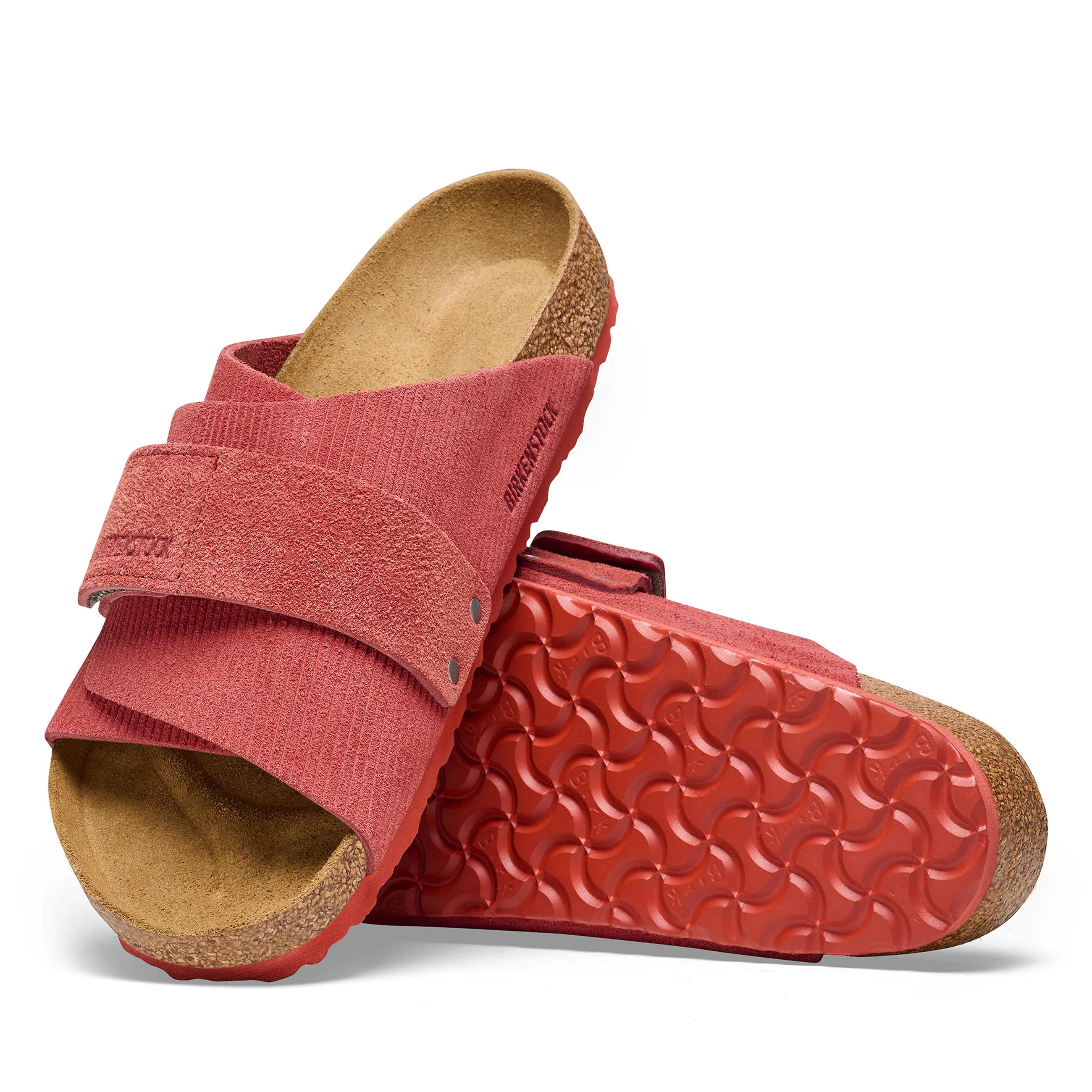 Kyoto Corduroy Sienna Red Embossed Suede - Image 4
