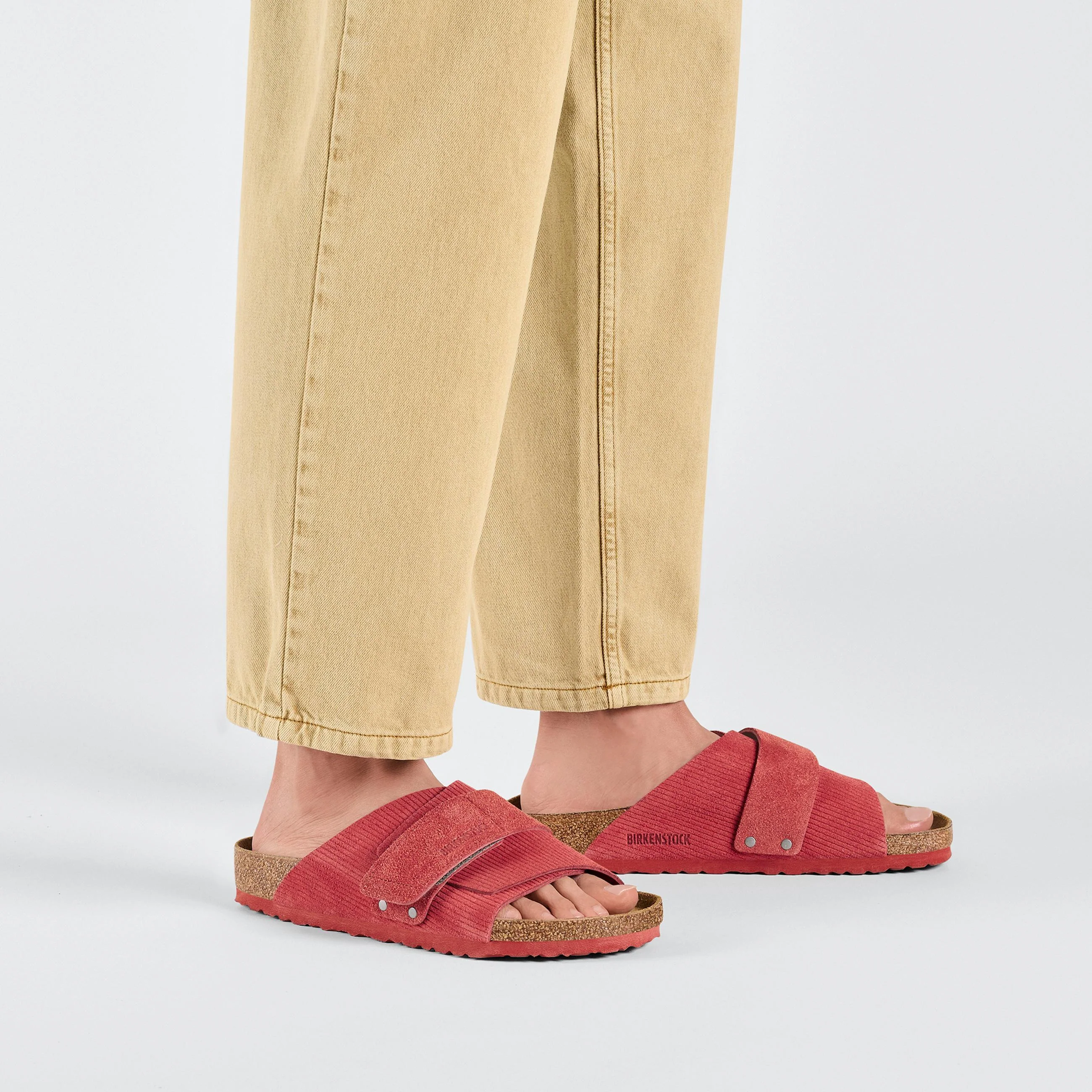 Kyoto Corduroy Sienna Red Embossed Suede - Image 5