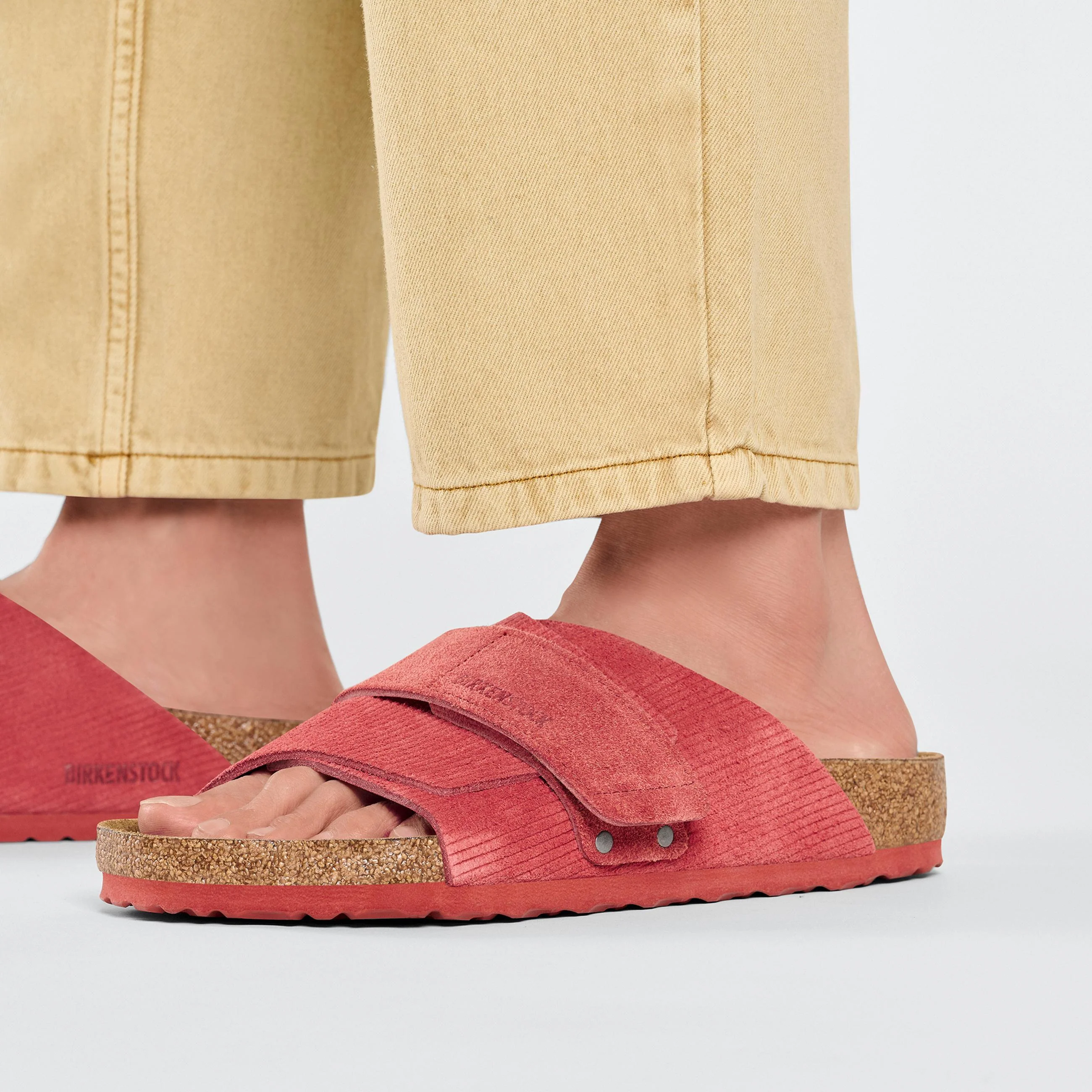 Kyoto Corduroy Sienna Red Embossed Suede - Image 6