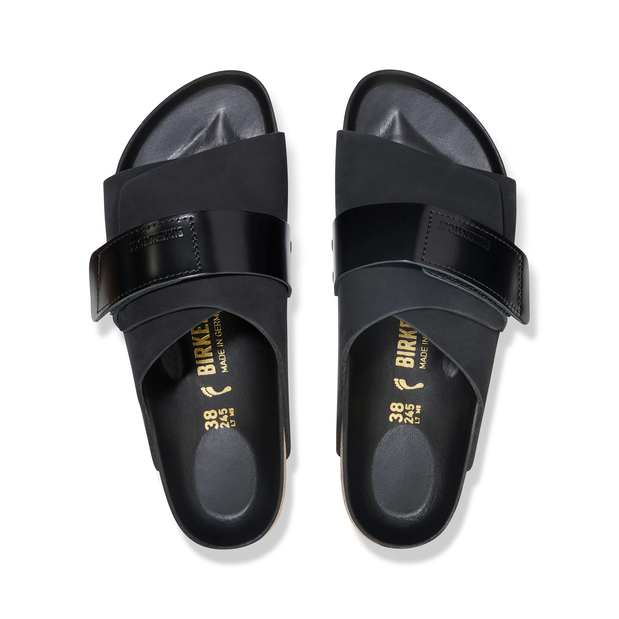 Kyoto High Shine Black Nubuck Leather - Image 3
