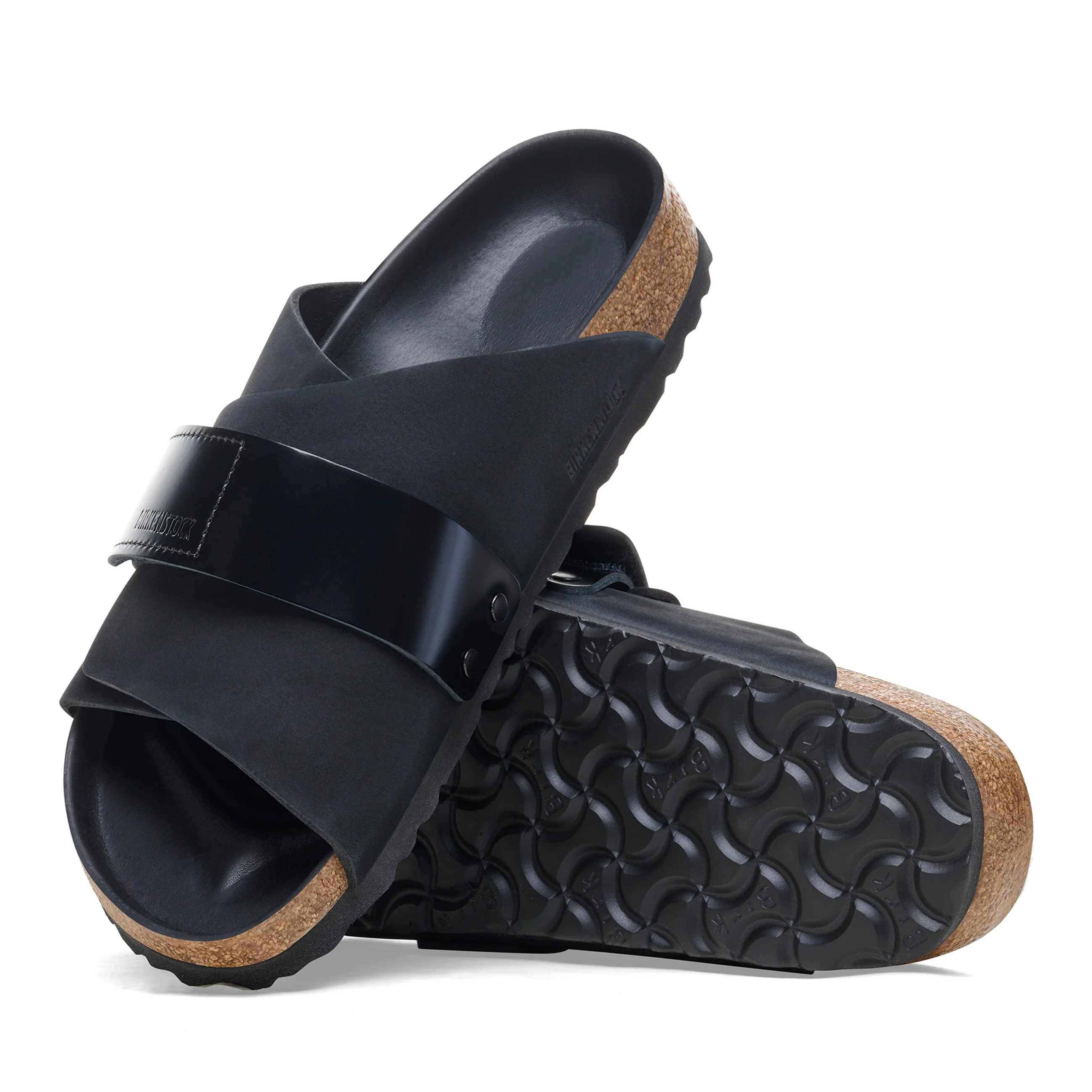 Kyoto High Shine Black Nubuck Leather - Image 4