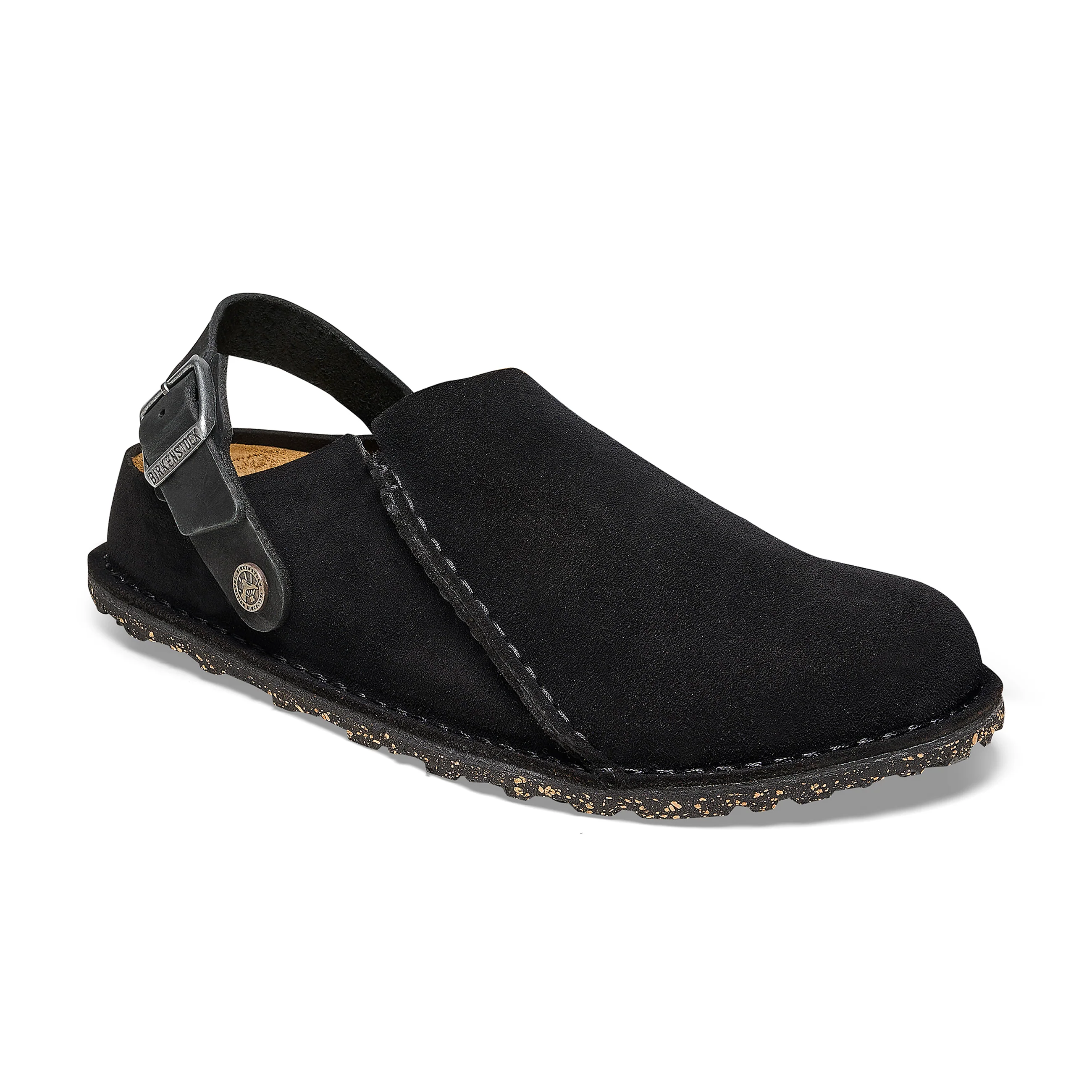 Lutry Black Suede Leather