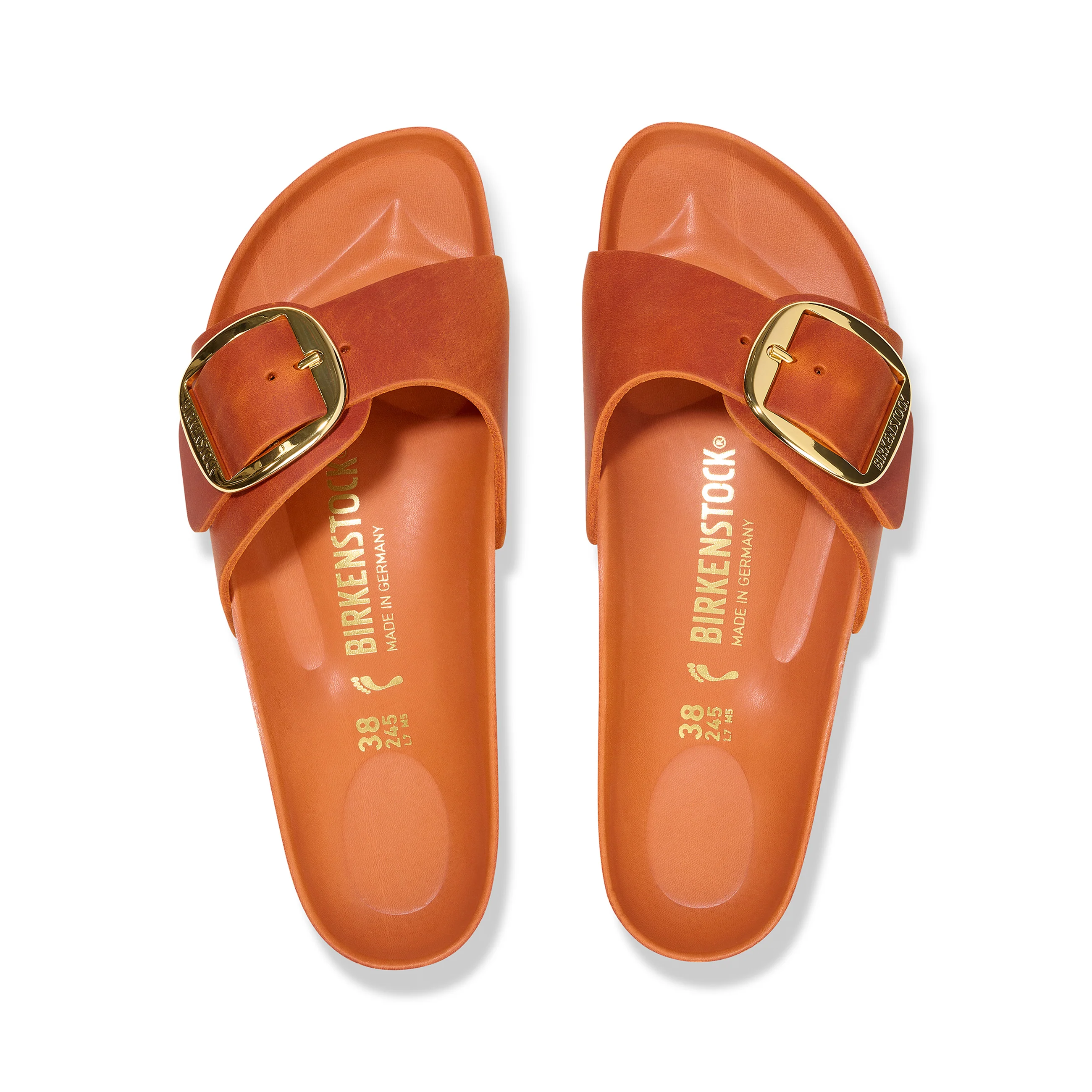 Madrid Big Buckle Burnt Orange Oiled Leather - Image 3
