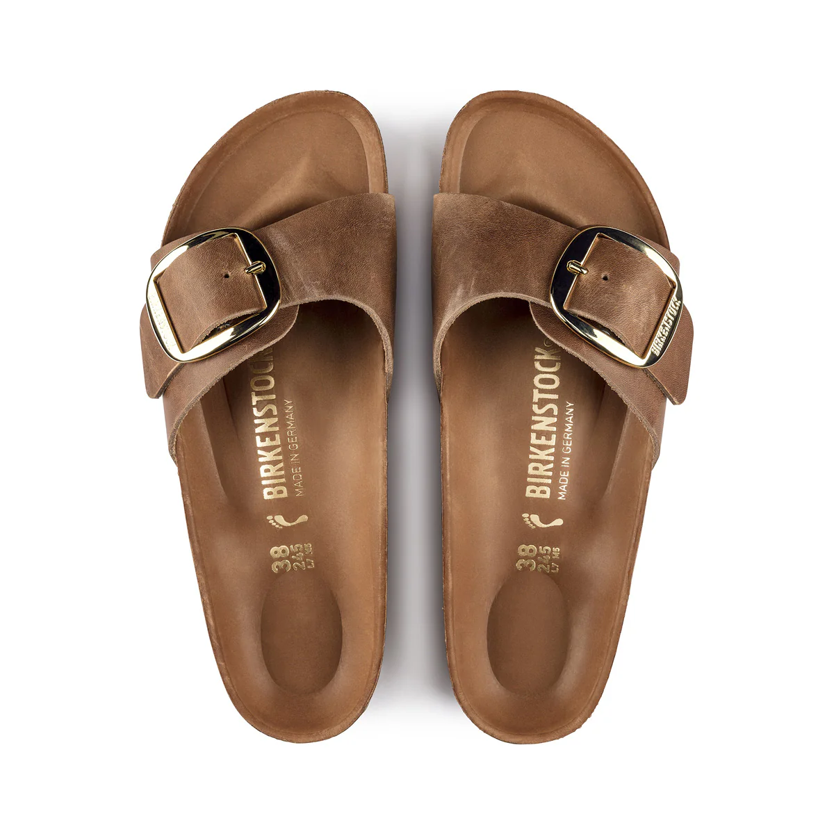 Madrid Big Buckle Cognac Oiled Leather - Image 3