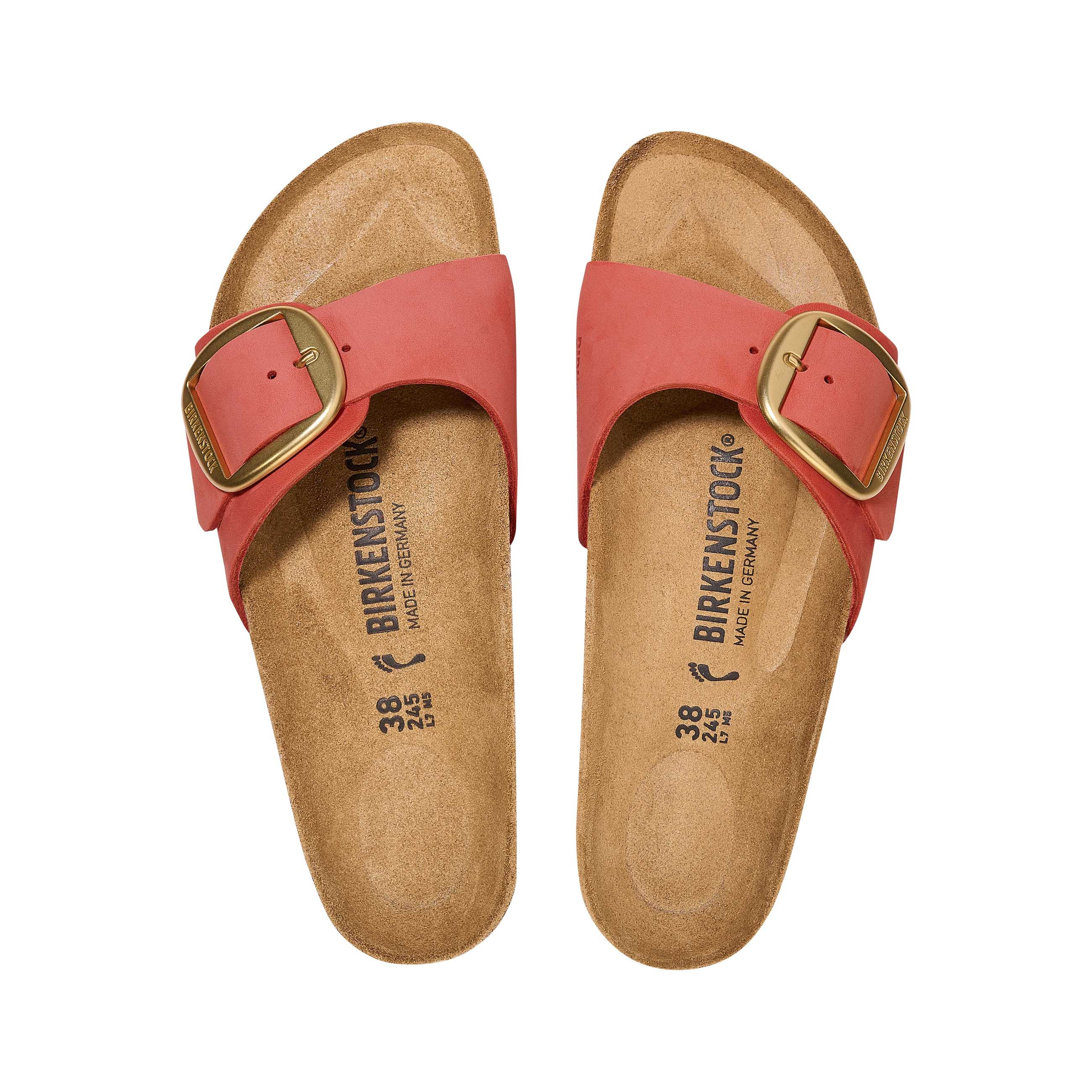 Madrid Big Buckle Mars Red Nubuck Leather - Image 3