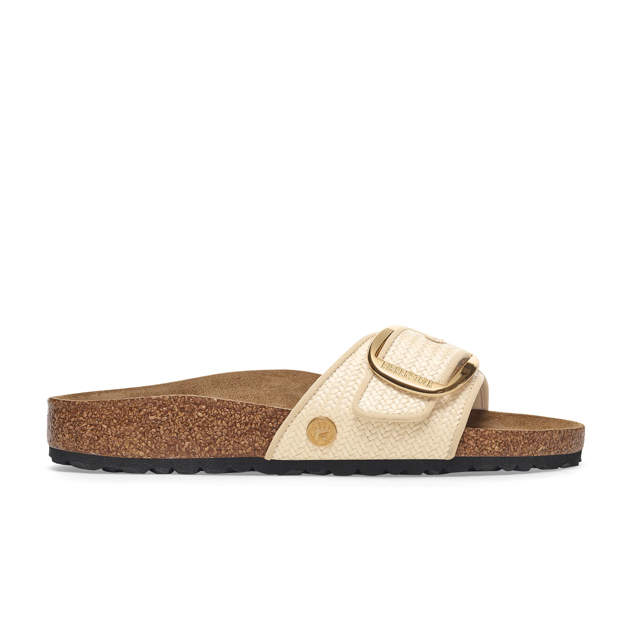 Madrid Big Buckle Raffia Natural Textile - Image 2