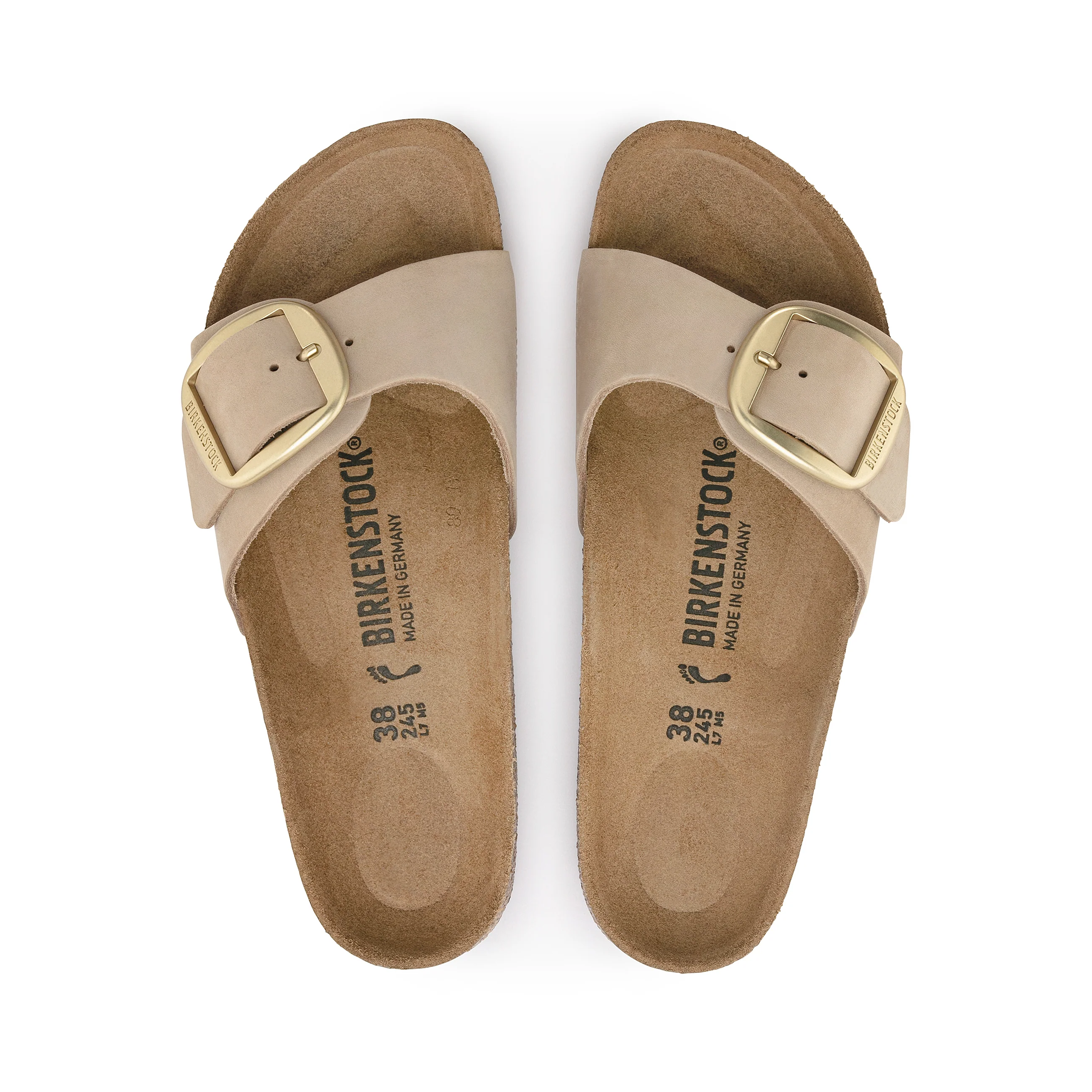 Madrid Big Buckle Sandcastle Nubuck Leather - Image 3