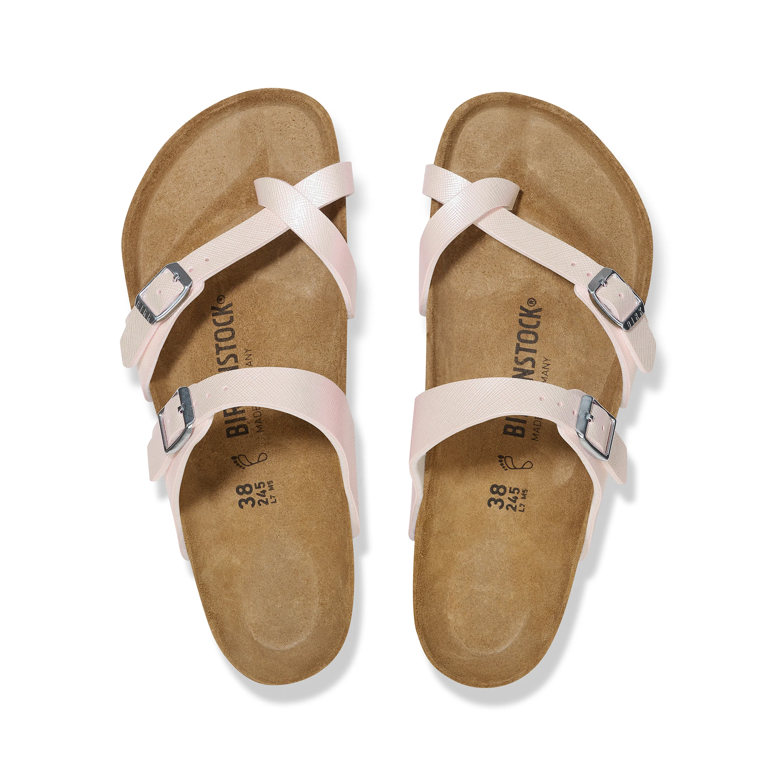 Mayari Saffiano Iridescent Light Rose Embossed Birko-Flor - Image 3