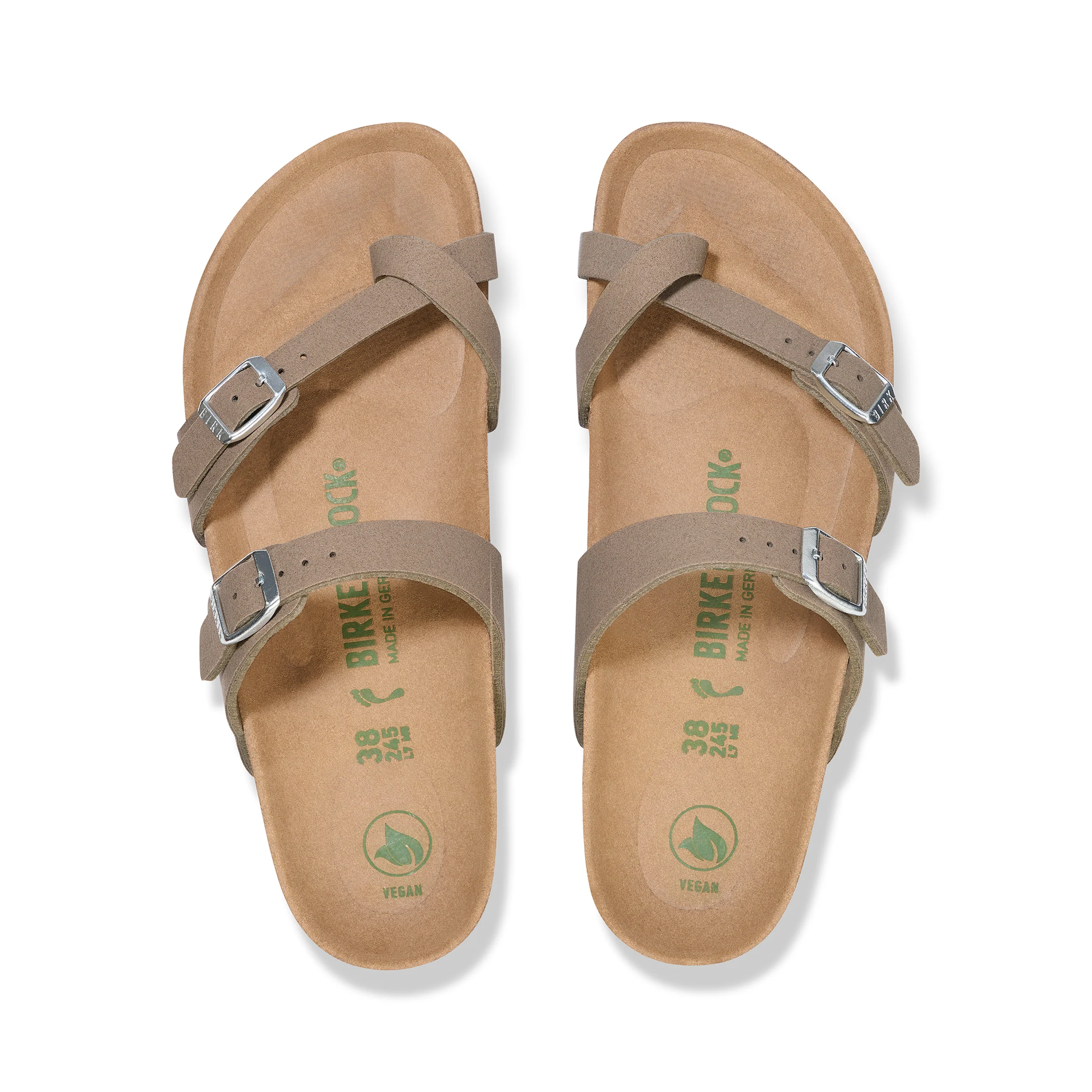 Mayari Vegan Grey Taupe Synthetic Soft Birki - Image 3