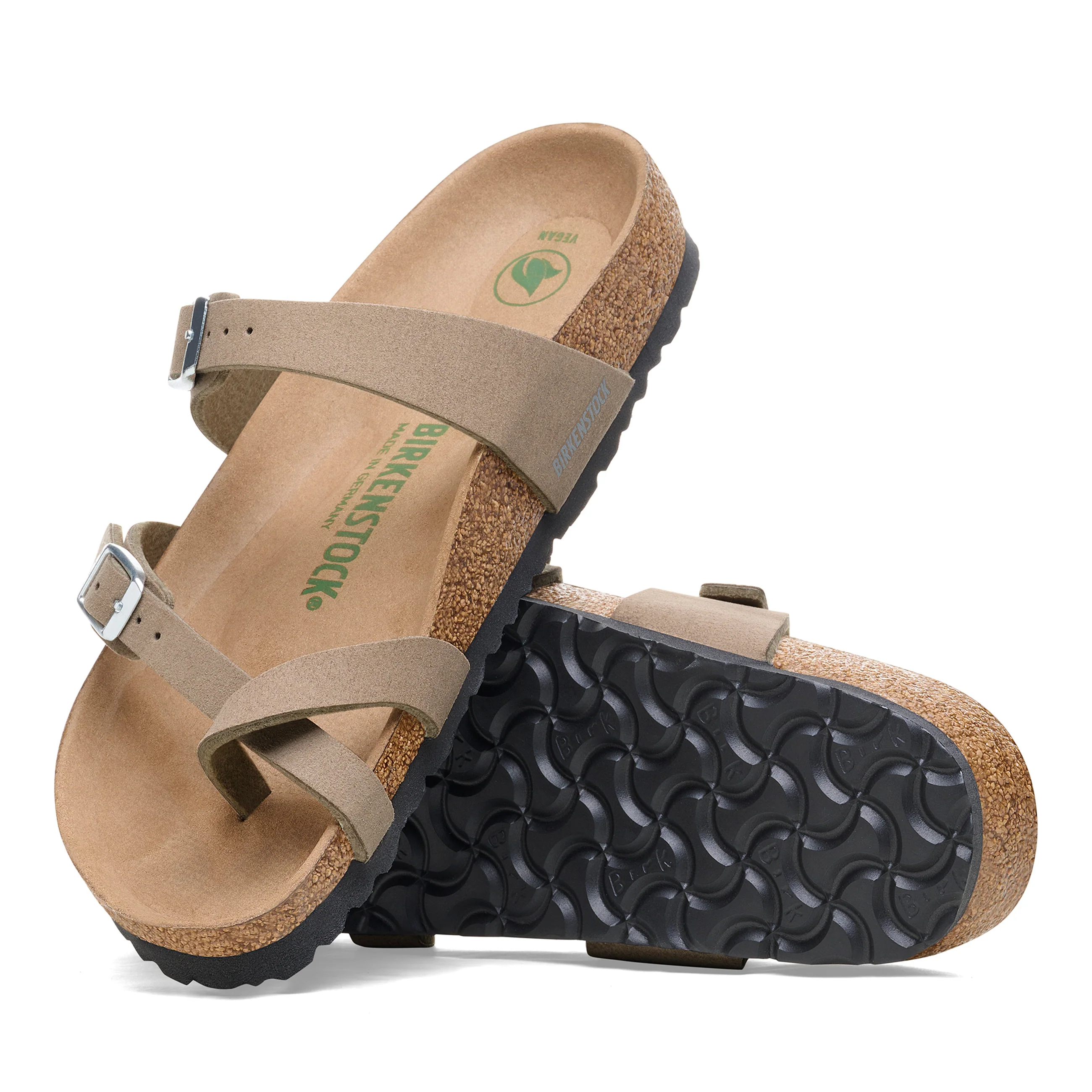 Mayari Vegan Grey Taupe Synthetic Soft Birki - Image 4