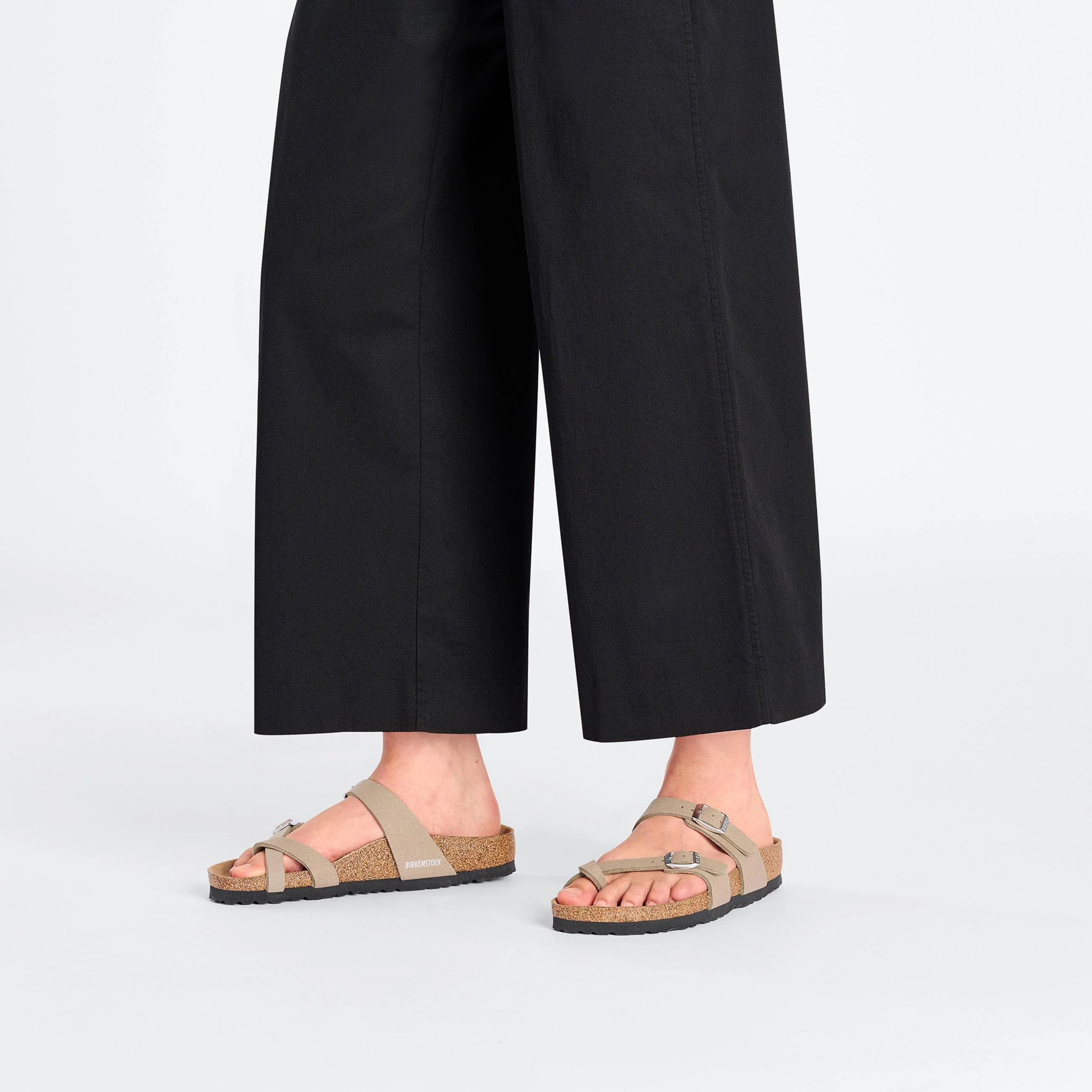 Mayari Vegan Grey Taupe Synthetic Soft Birki - Image 5
