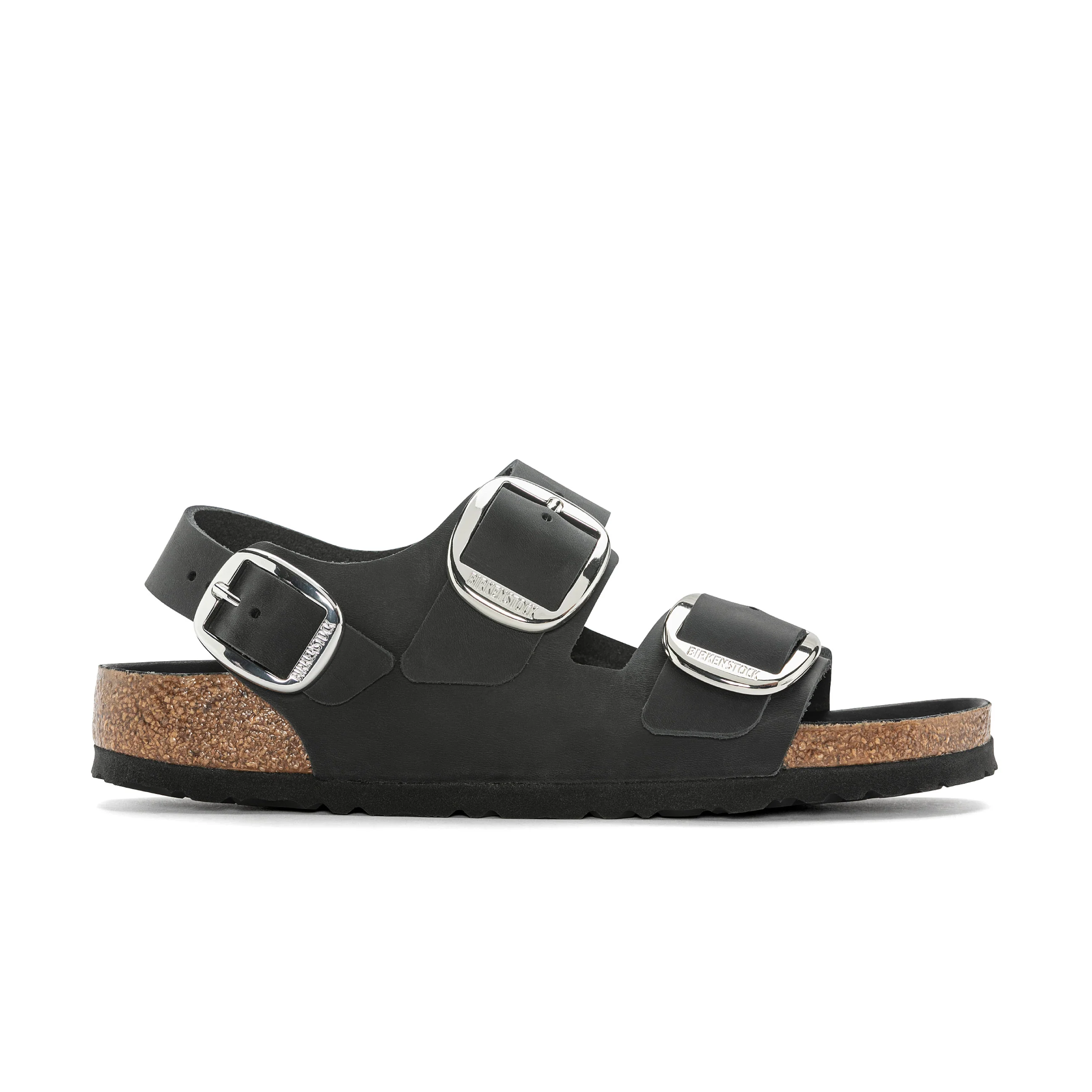 Milano Big Buckle Black Oiled Leather - Image 2
