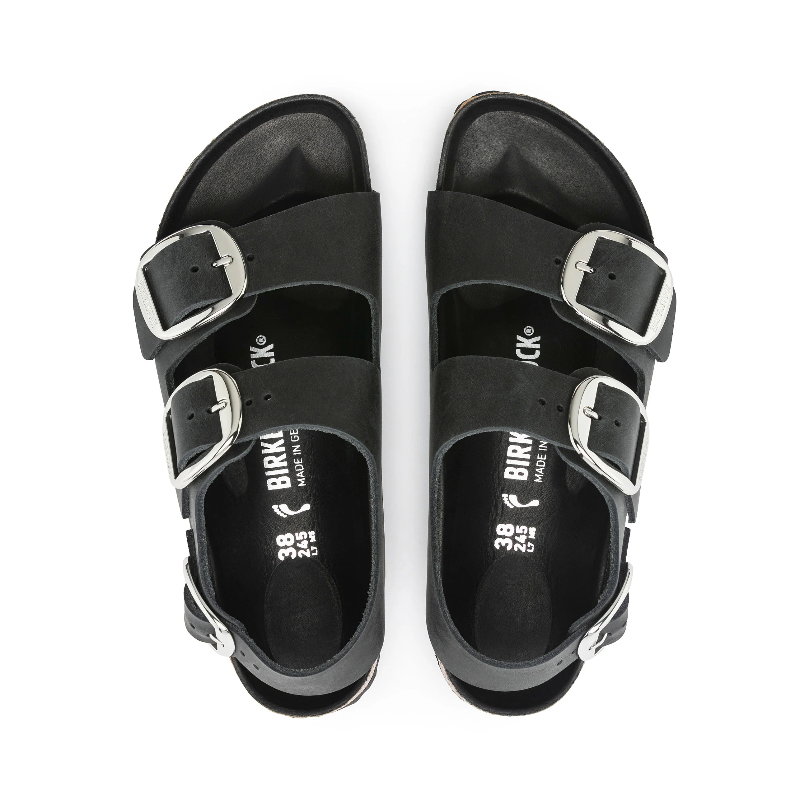 Milano Big Buckle Black Oiled Leather - Image 3