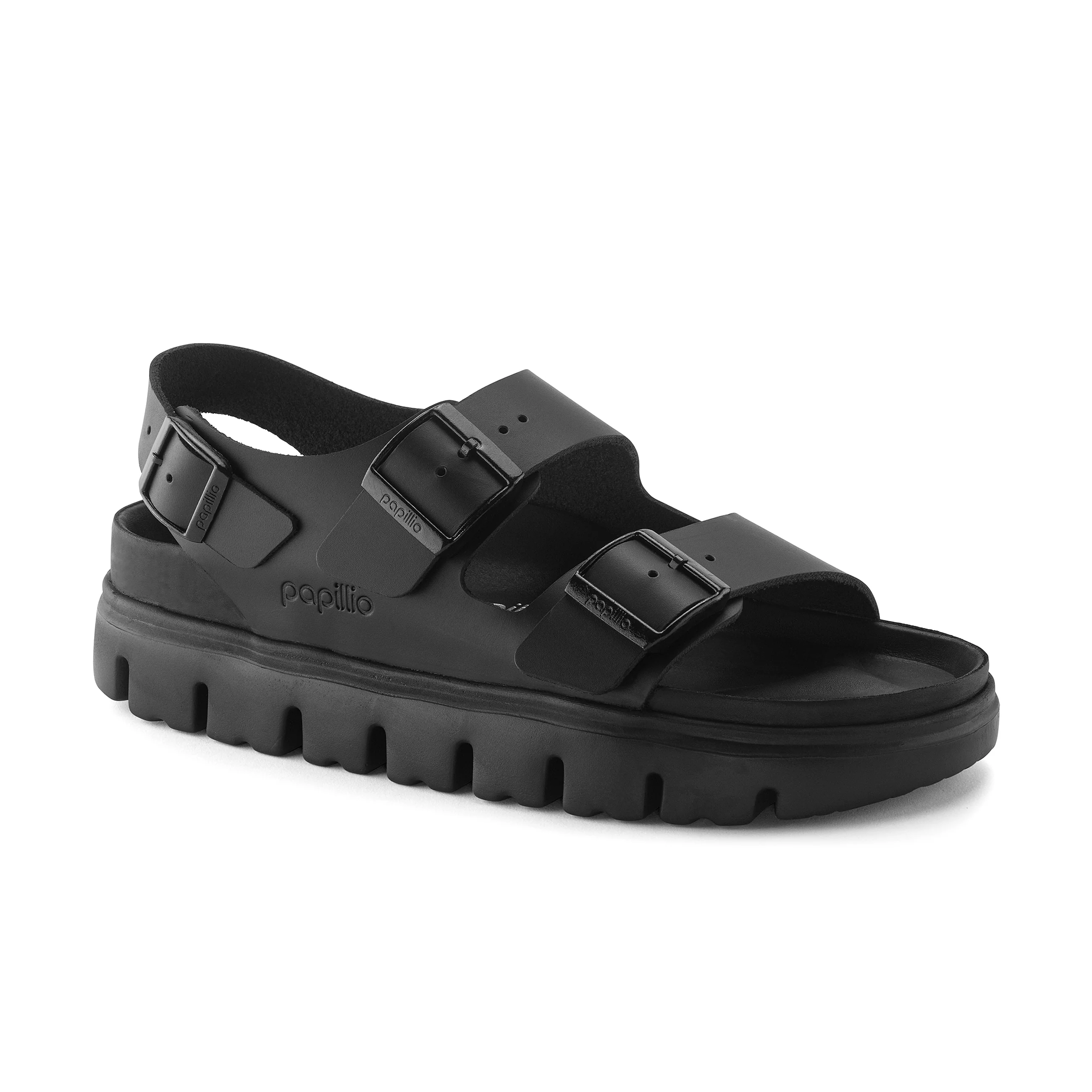 Milano Chunky Exquisite Black Smooth Leather
