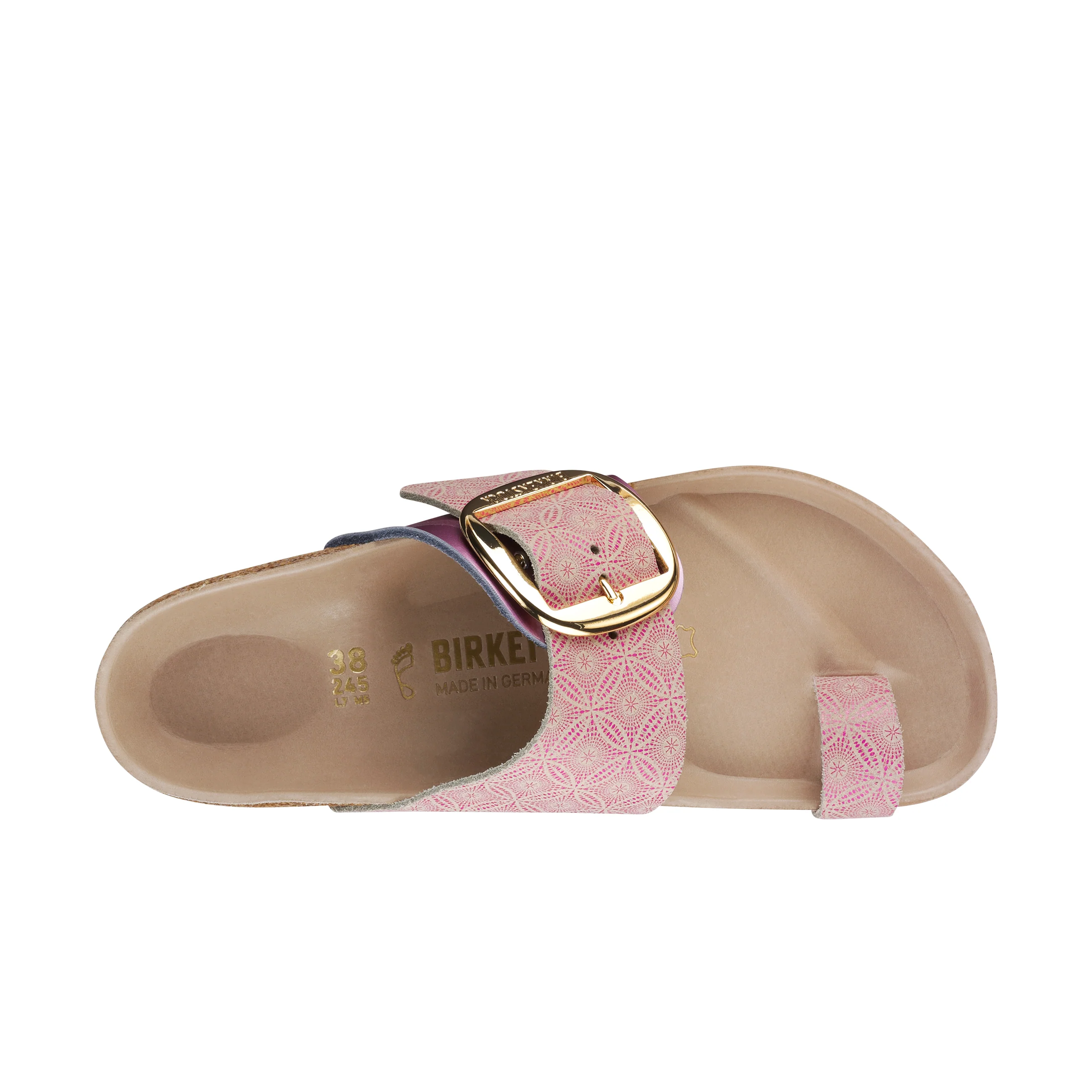 Mirarmar Big Buckle Cermaic Pattern Rose Natural Leather - Image 3