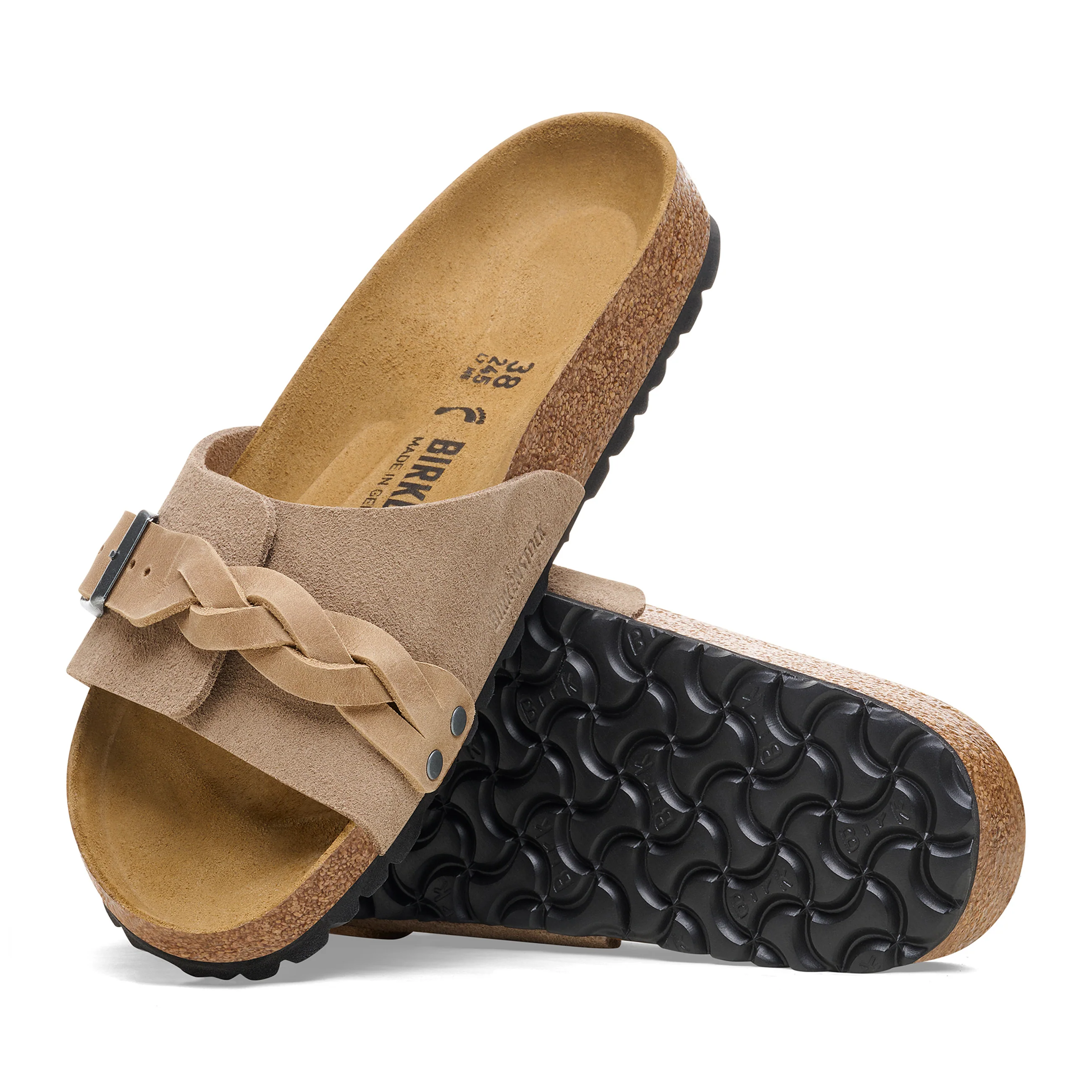Oita Braided Taupe Suede Leather - Image 4