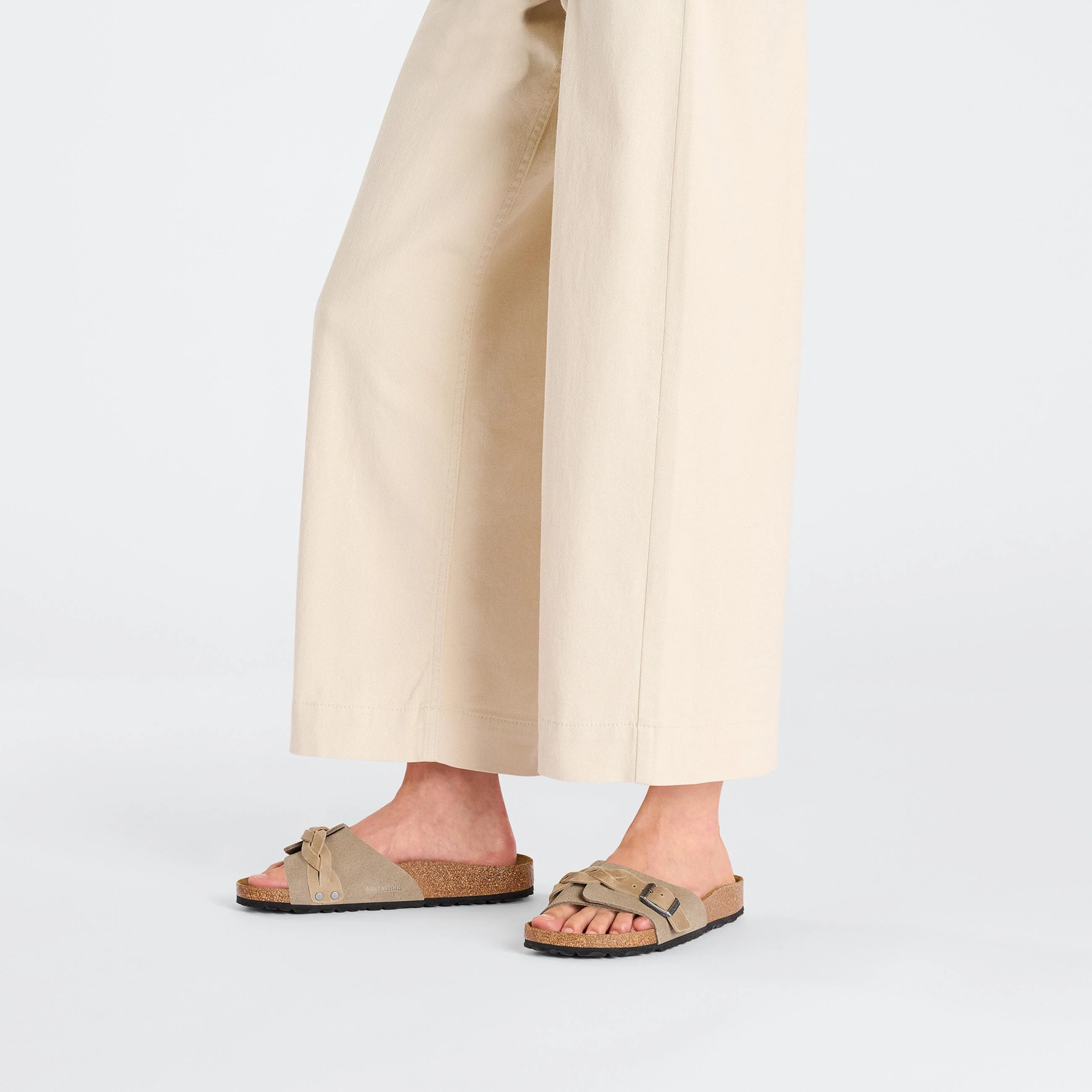 Oita Braided Taupe Suede Leather - Image 5