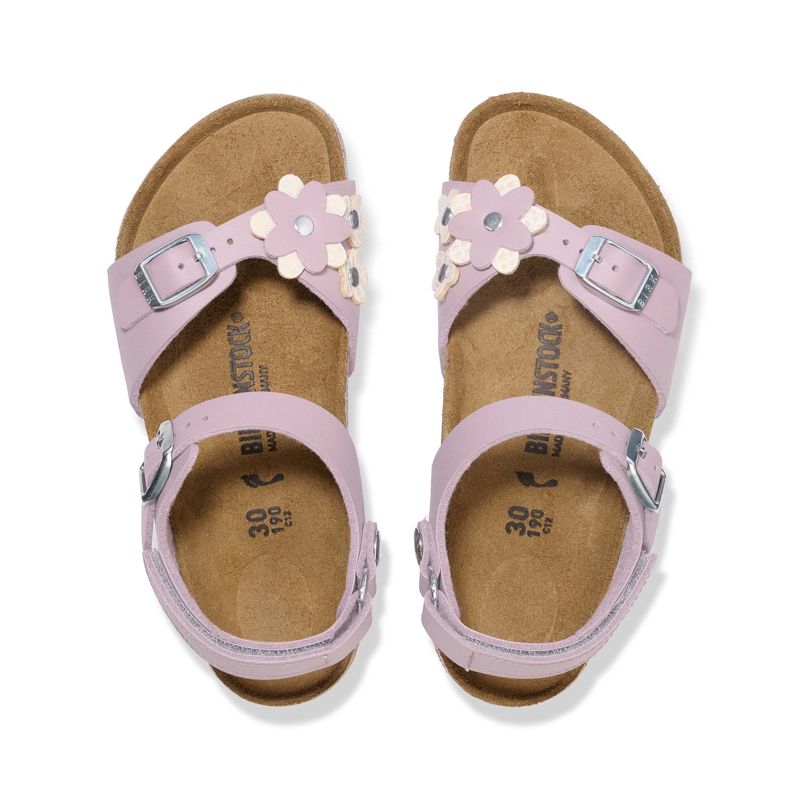 Rio Kids Adjustable Strap Flowers Faded Purple Birko-Flor - Image 3