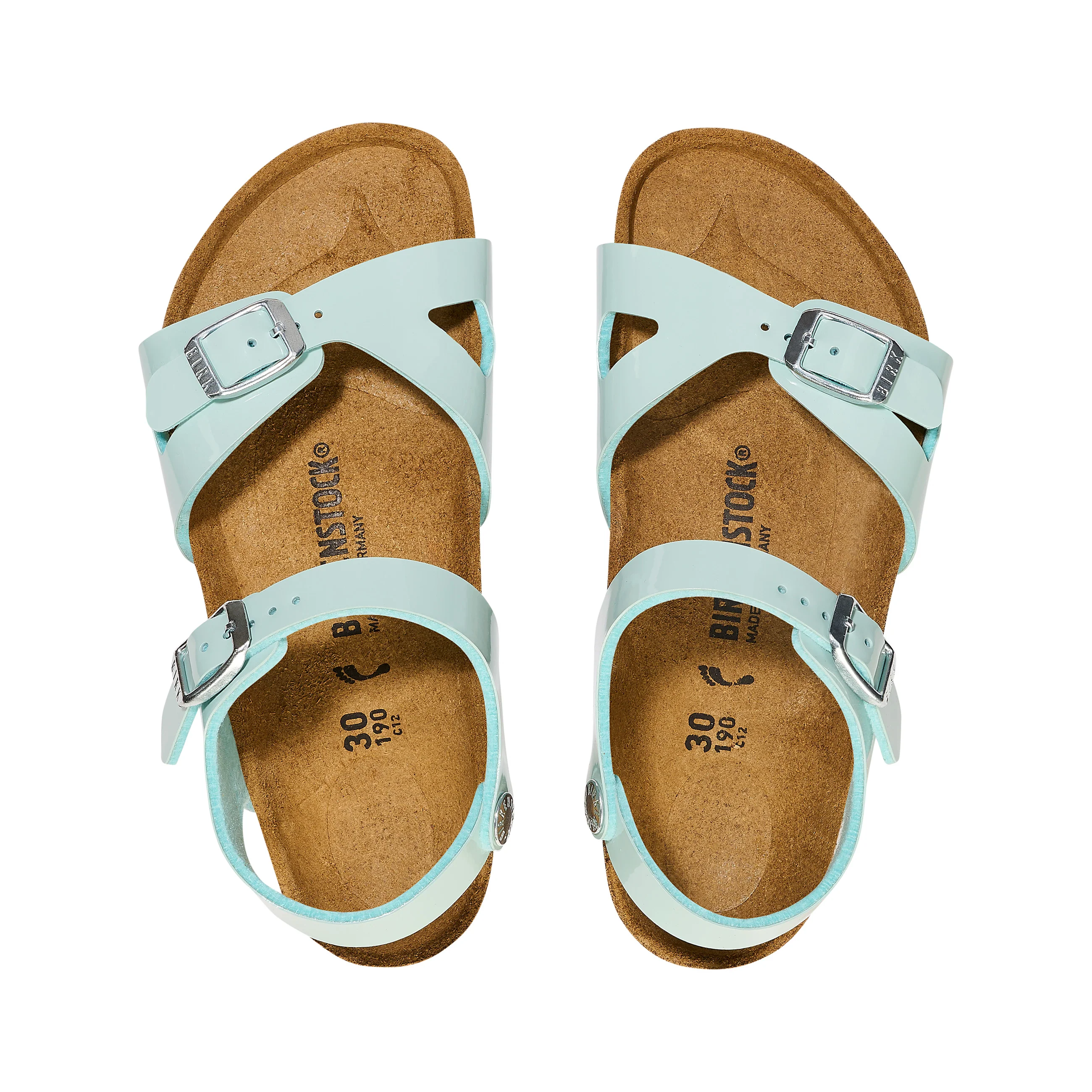 Rio Kids Patent Surf Green Birko-Flor Patent - Image 3
