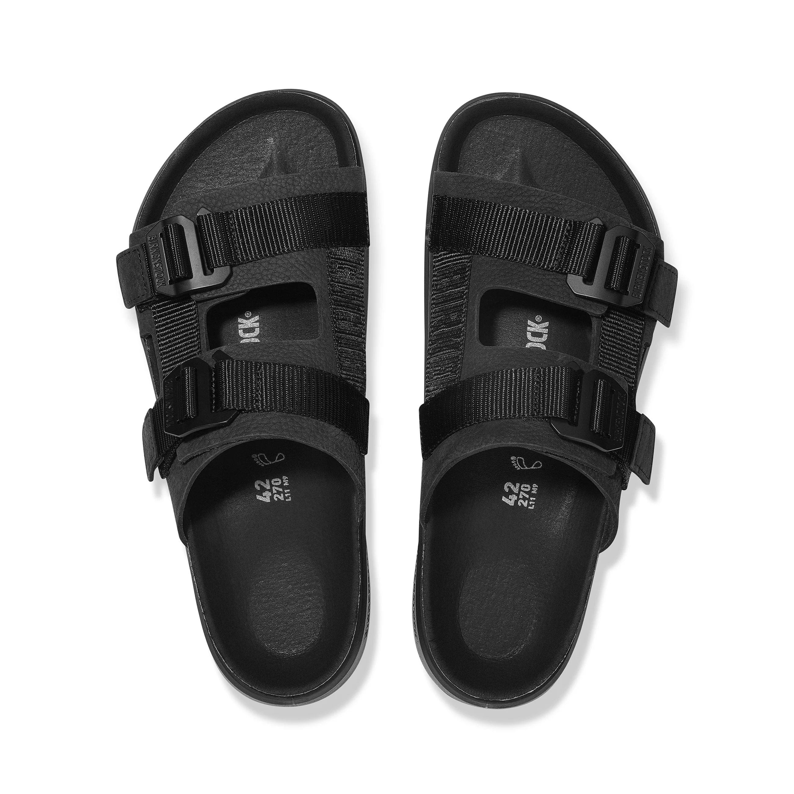 Shinjuku 2 Strap Black Nubuck Leather/Textile - Image 3