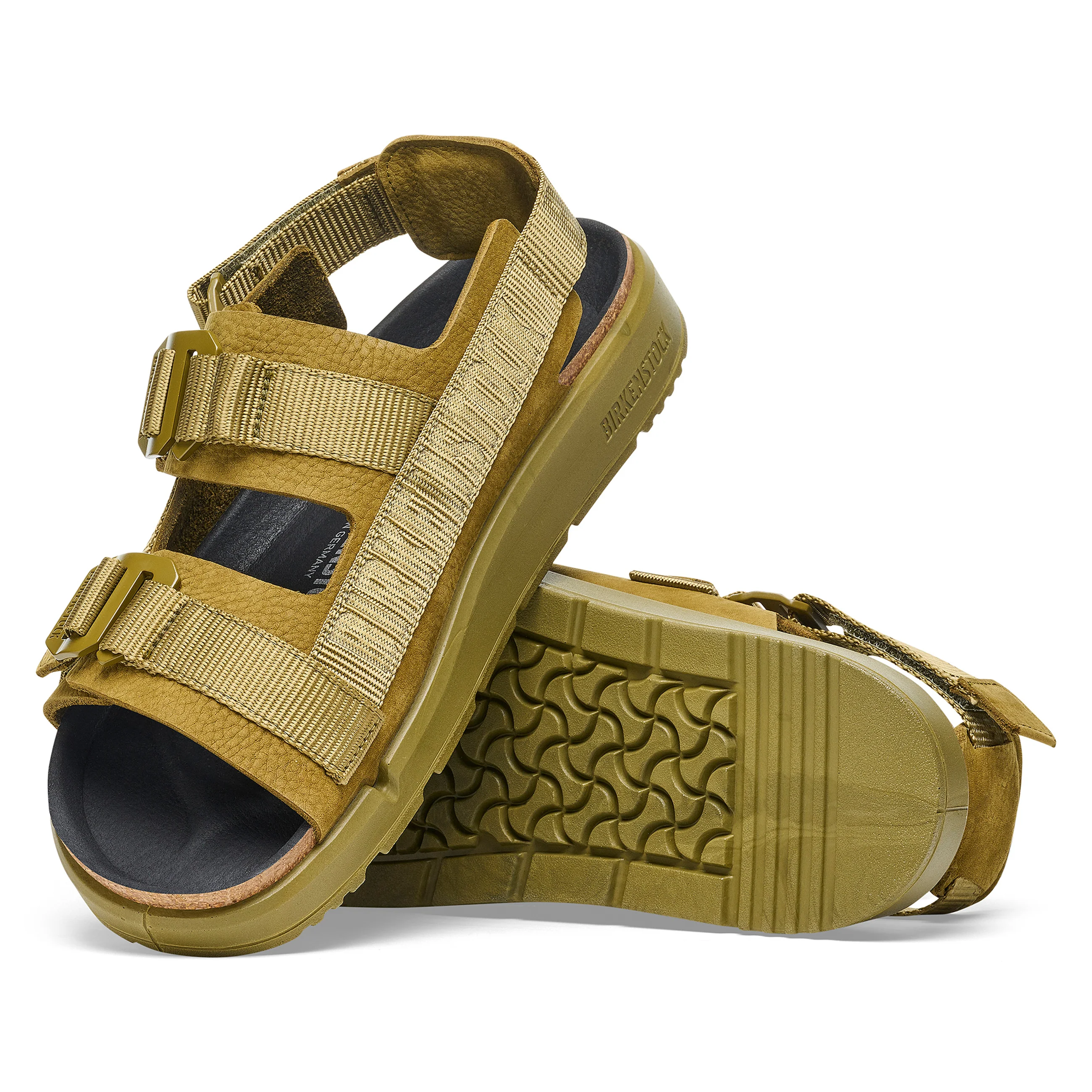 Shinjuku Pine Green Nubuck Leather/Textile - Image 4